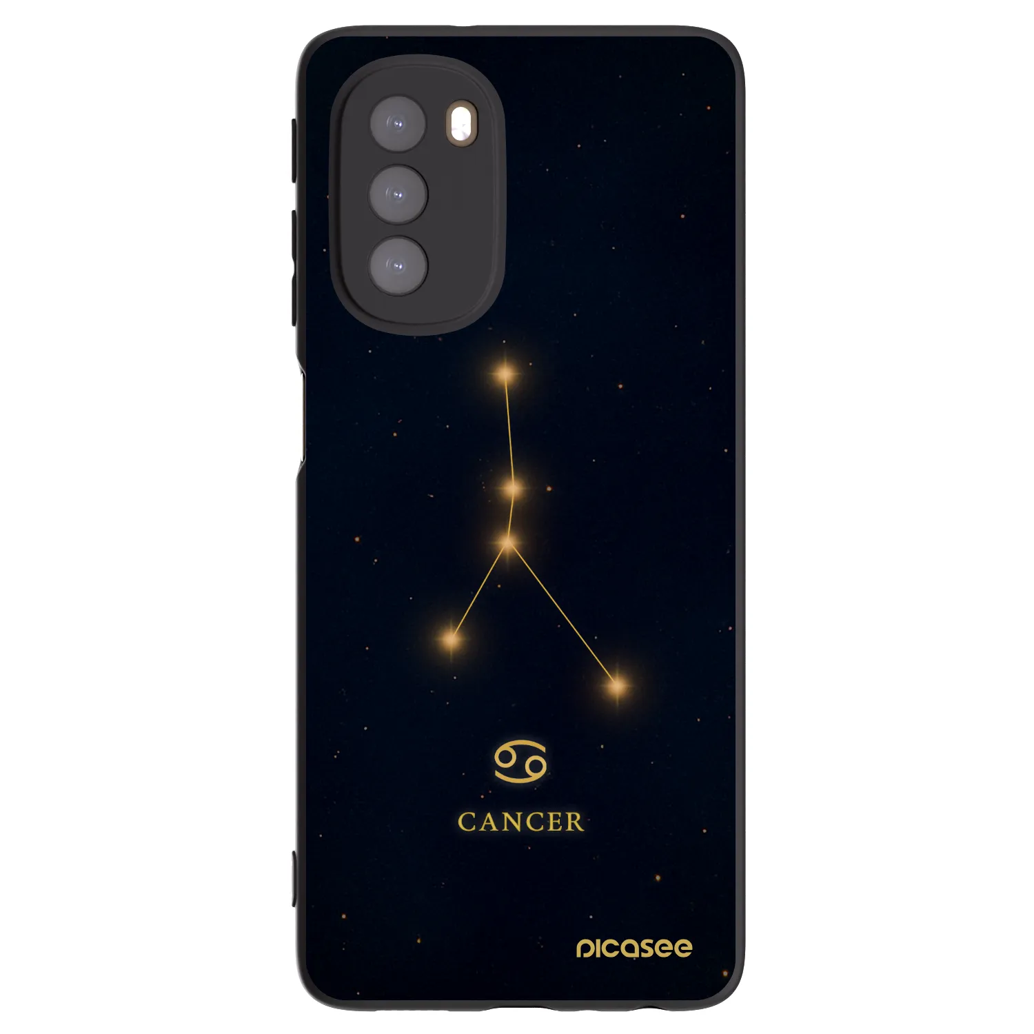 Picasee silikónový čierny obal pre Motorola Moto G51 - CANCER