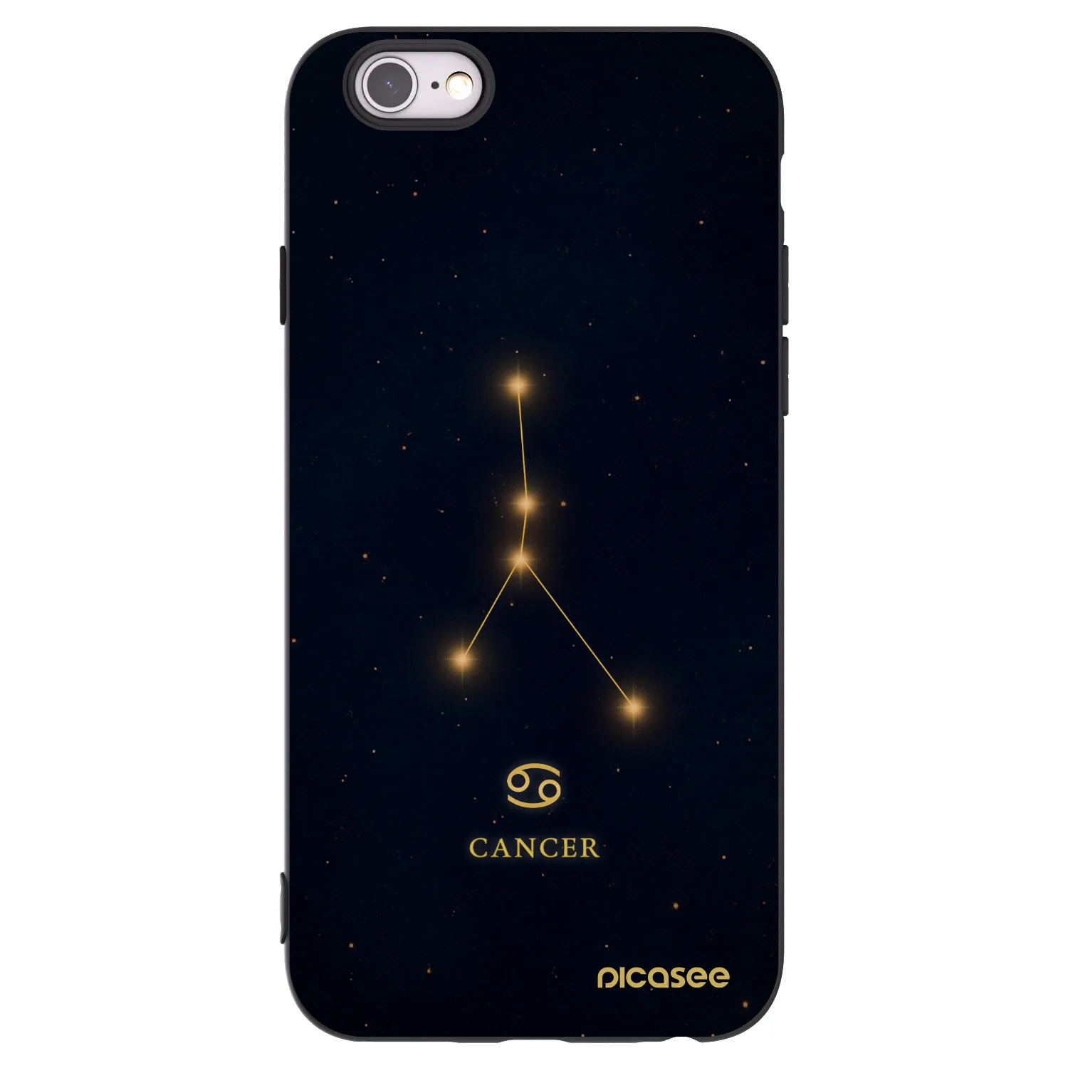 Picasee silikónový čierny obal pre Apple iPhone 6/6S - CANCER
