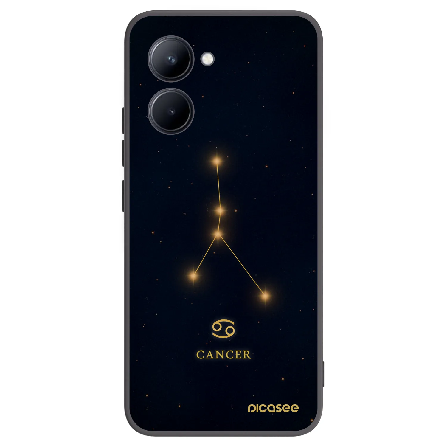 Picasee silikónový čierny obal pre Realme C33 (2023) - CANCER