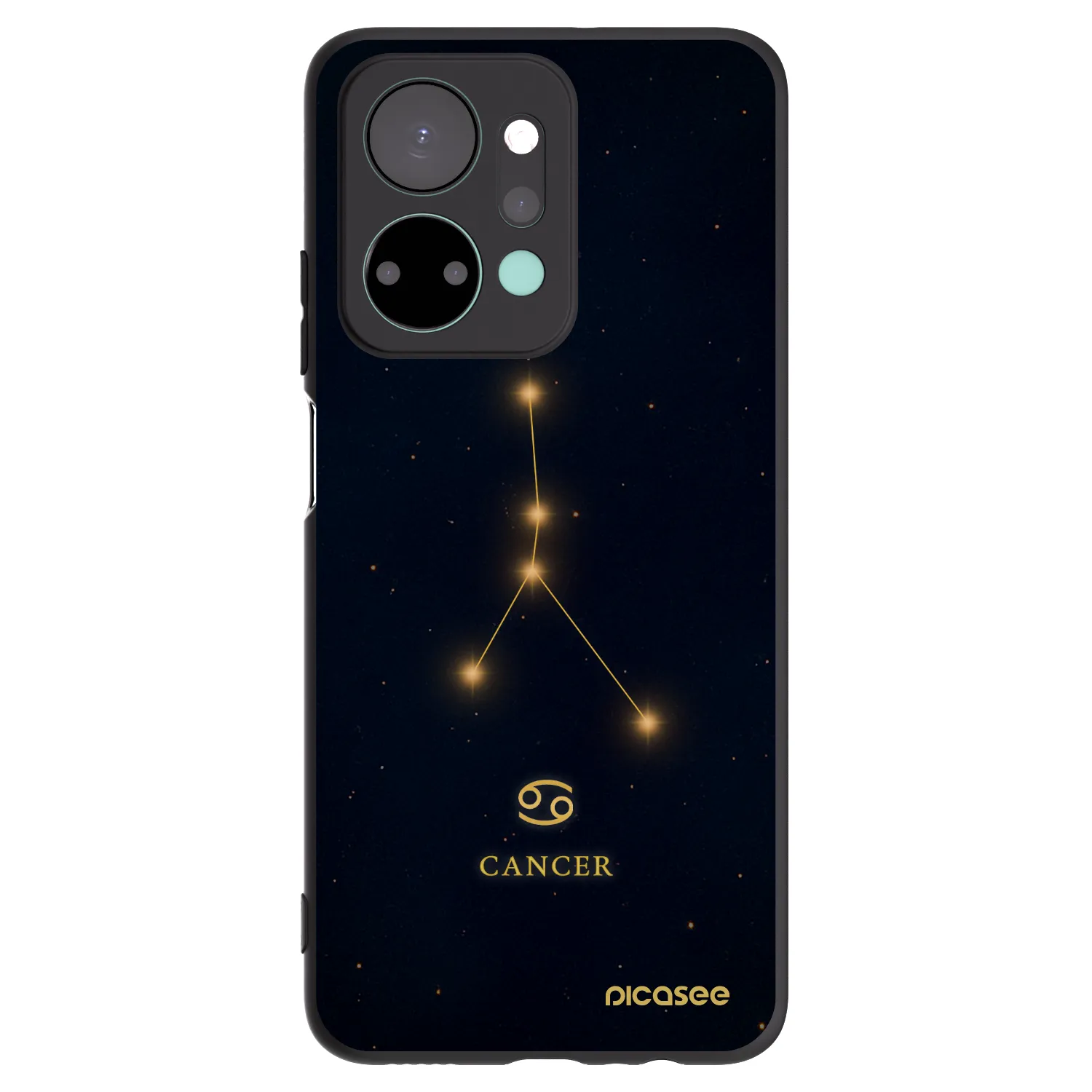Picasee silikónový čierny obal pre Honor X7a - CANCER
