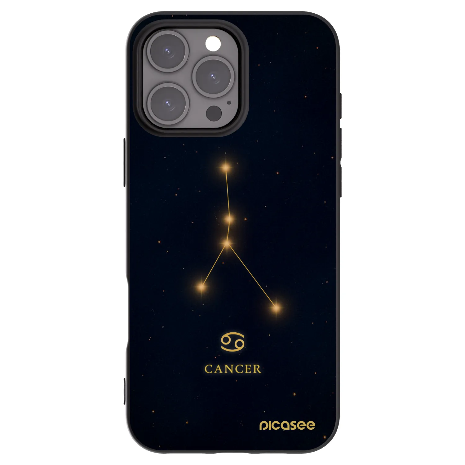 Picasee silikónový čierny obal pre Apple iPhone 16 Pro Max - CANCER