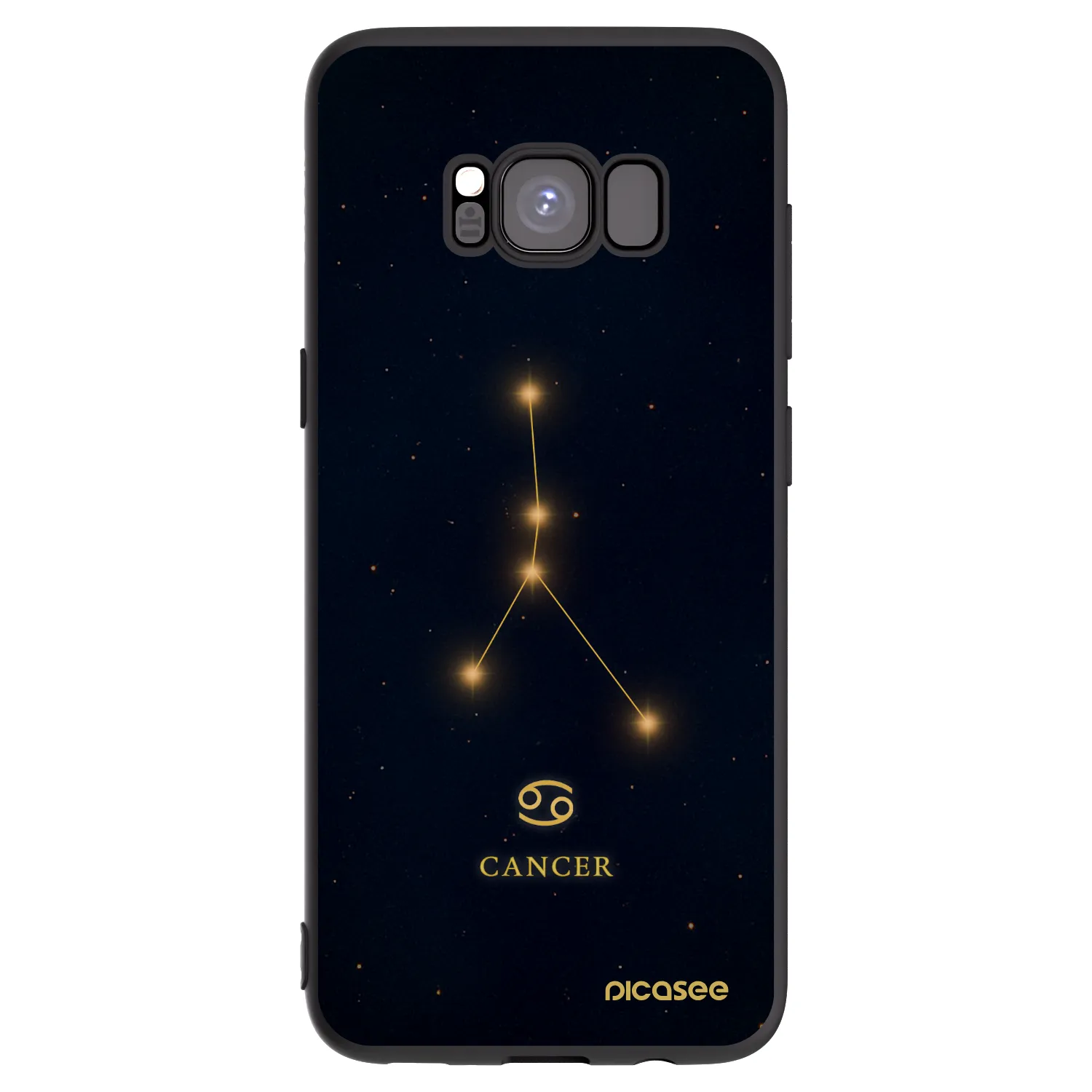 Picasee silikónový čierny obal pre Samsung Galaxy S8 G950F - CANCER