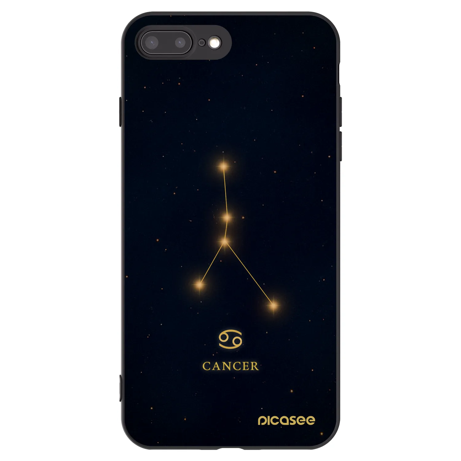 Picasee silikónový čierny obal pre Apple iPhone 8 Plus - CANCER