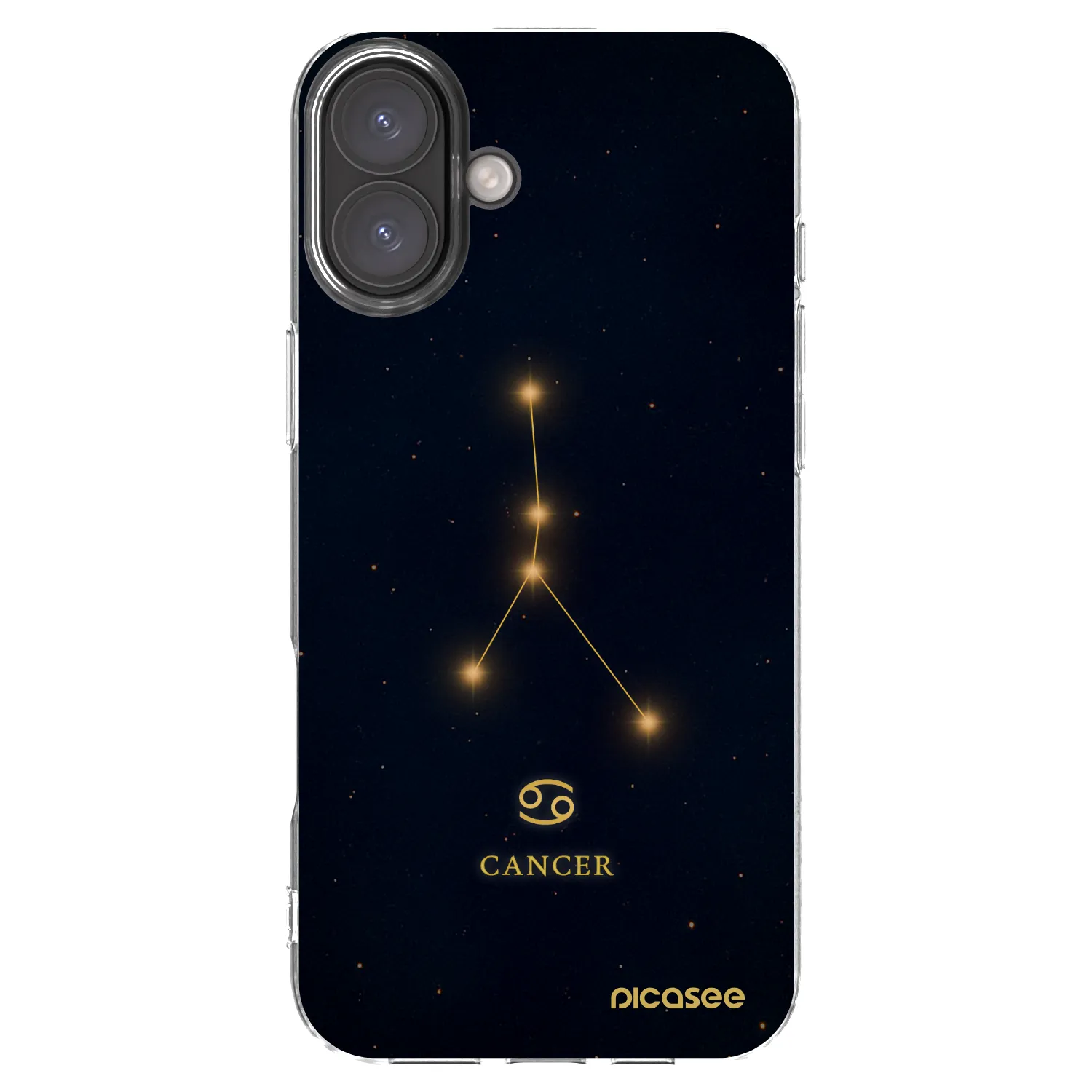 Picasee silikónový prehľadný obal pre Apple iPhone 16 Plus - CANCER