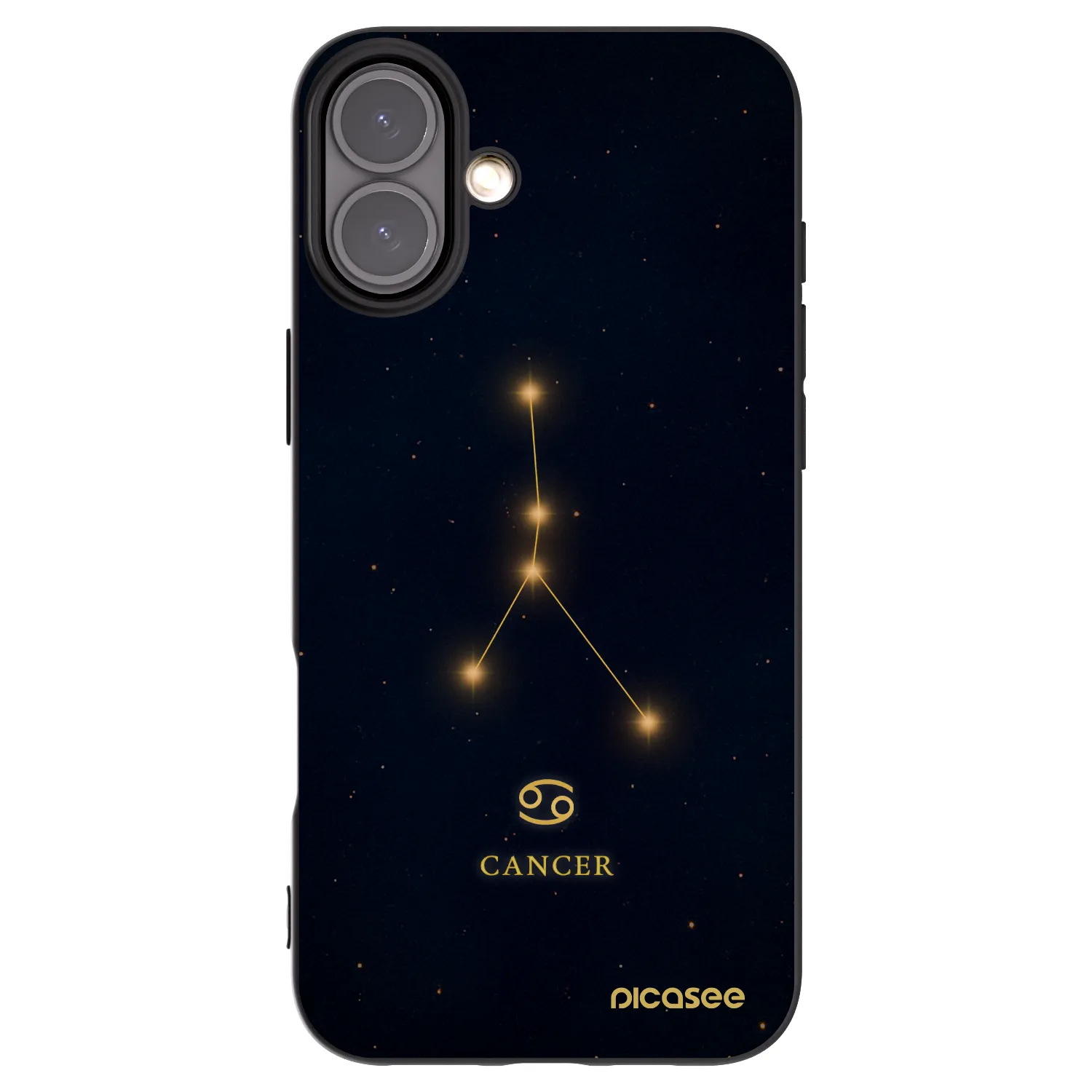 Picasee silikónový čierny obal pre Apple iPhone 16 Plus - CANCER