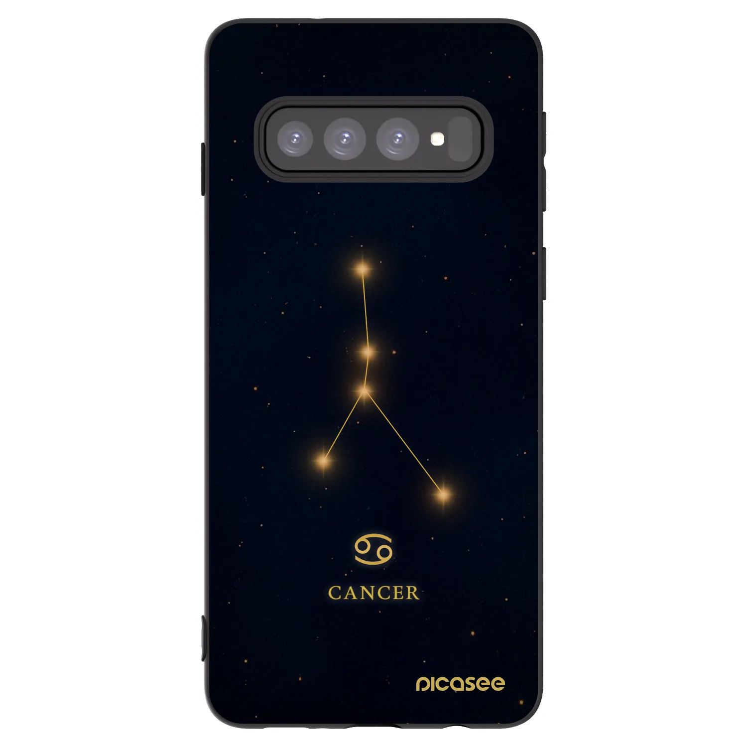 Picasee silikónový čierny obal pre Samsung Galaxy S10 G973 - CANCER