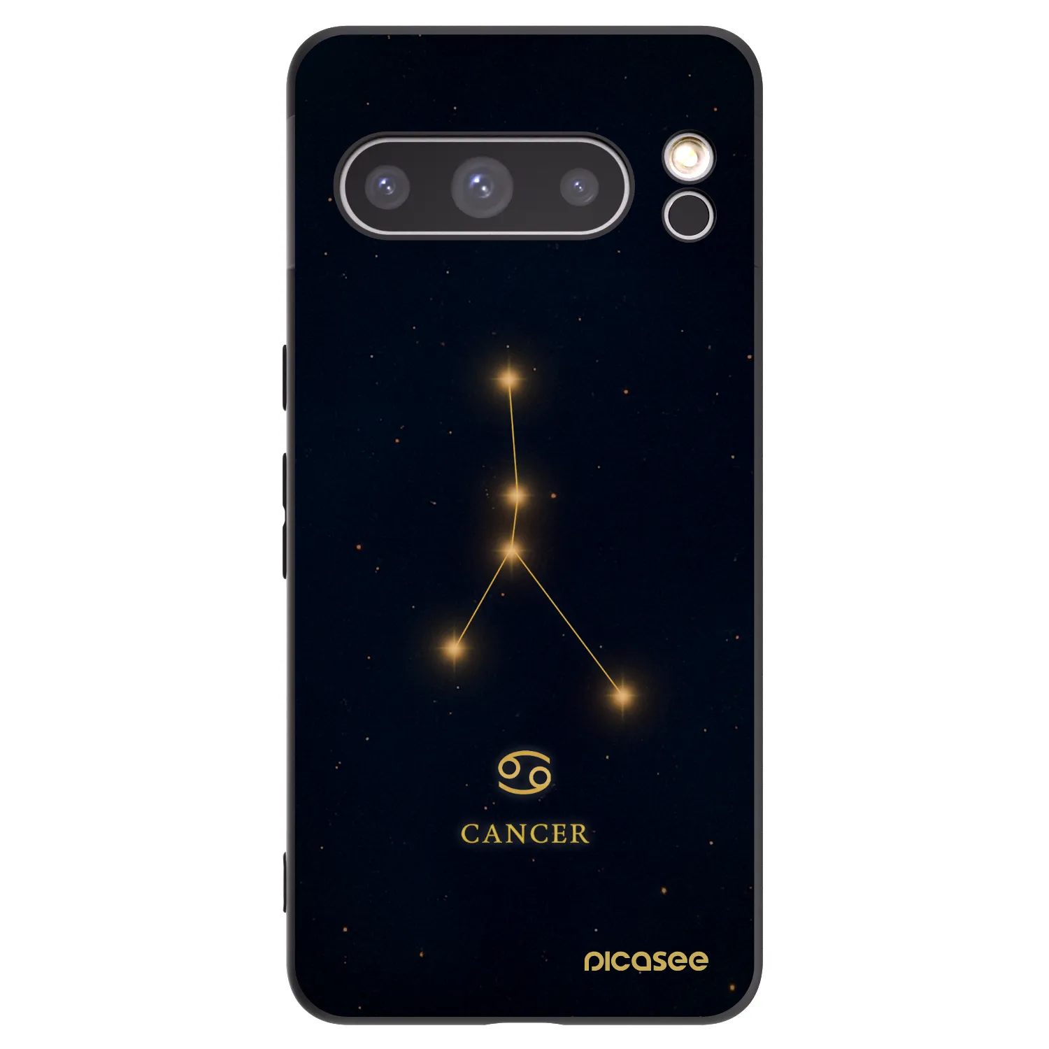 Picasee silikónový čierny obal pre Google Pixel 8 Pro - CANCER