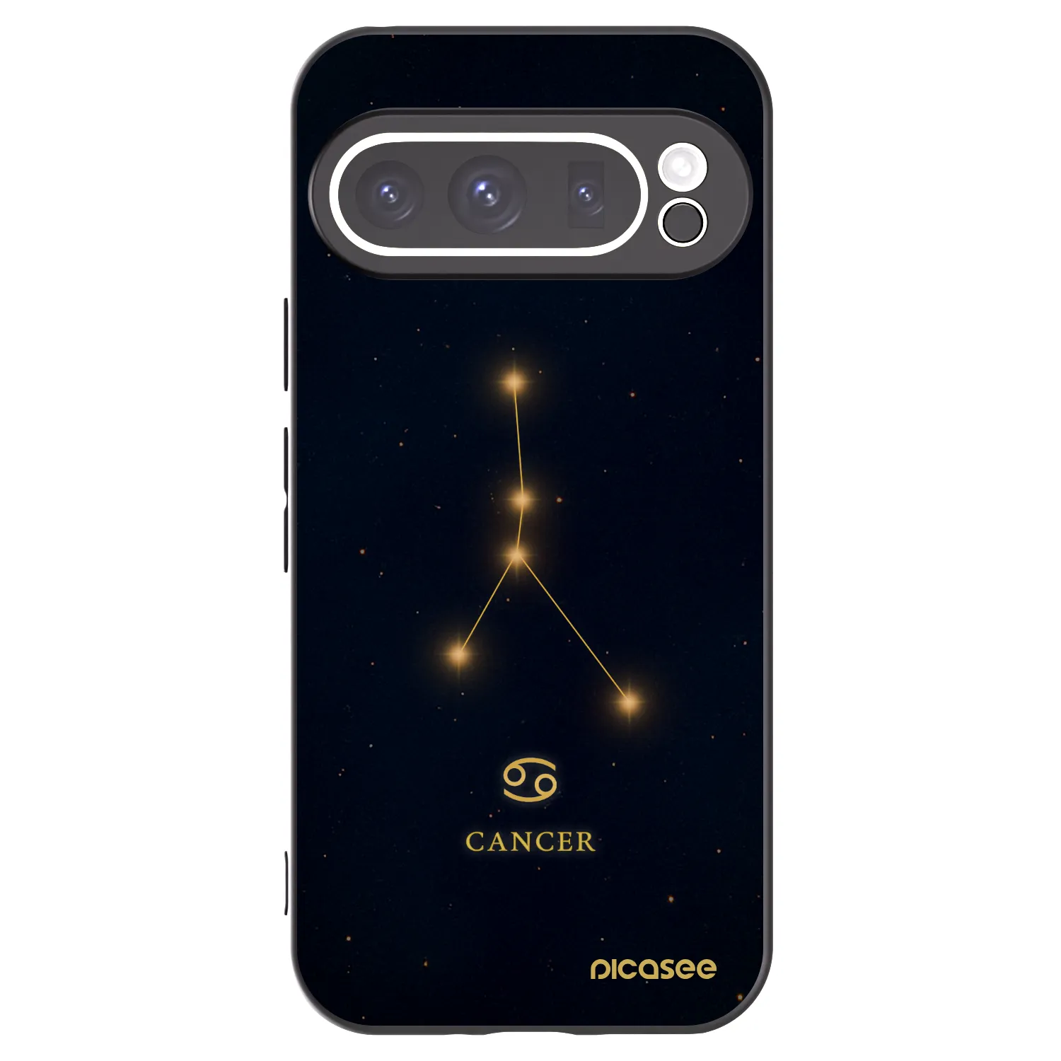 Picasee silikónový čierny obal pre Google Pixel 9 Pro - CANCER