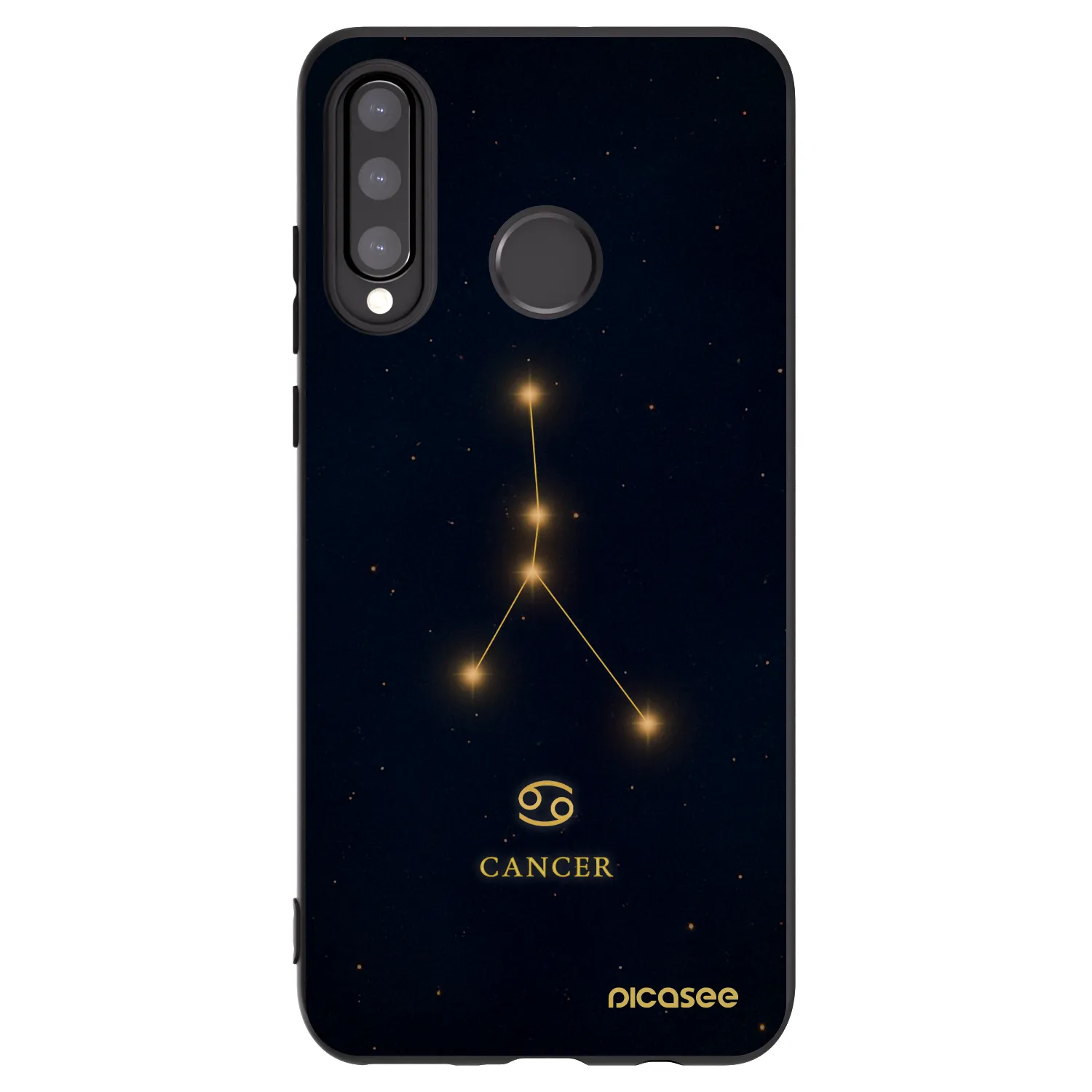 Picasee silikónový čierny obal pre Huawei P30 Lite - CANCER
