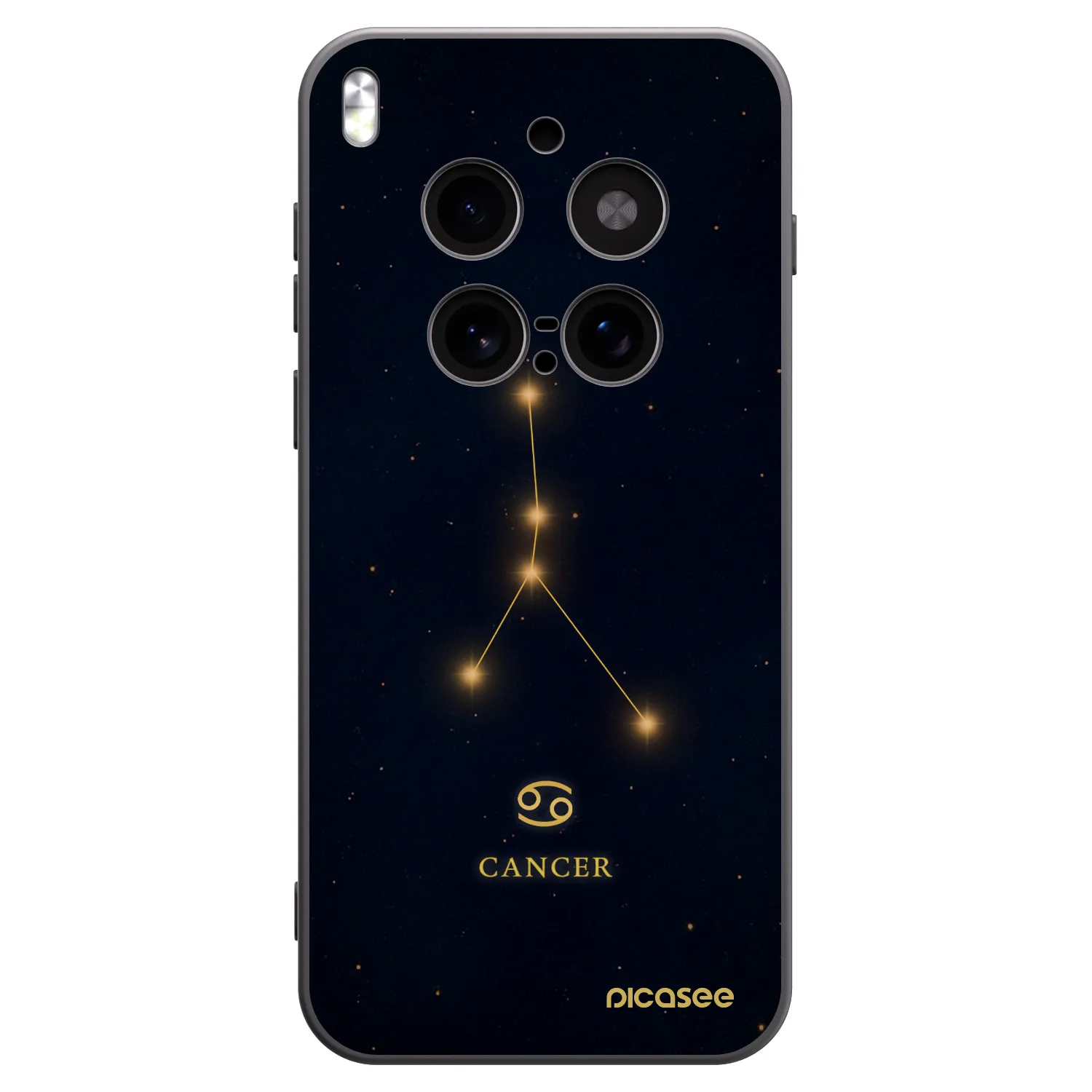 Picasee silikónový čierny obal pre Vivo X300 Pro - CANCER