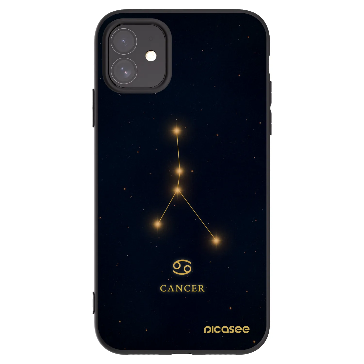 Picasee silikónový čierny obal pre Apple iPhone 11 - CANCER