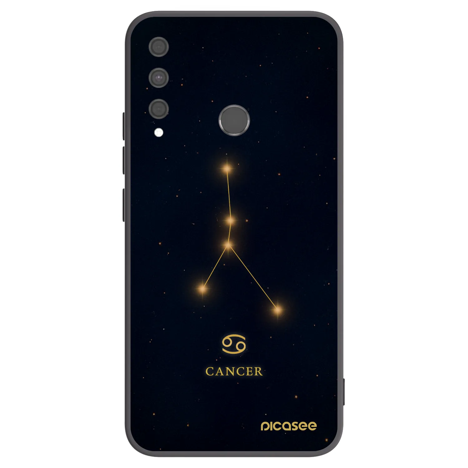 Picasee silikónový čierny obal pre Huawei P40 Lite E - CANCER