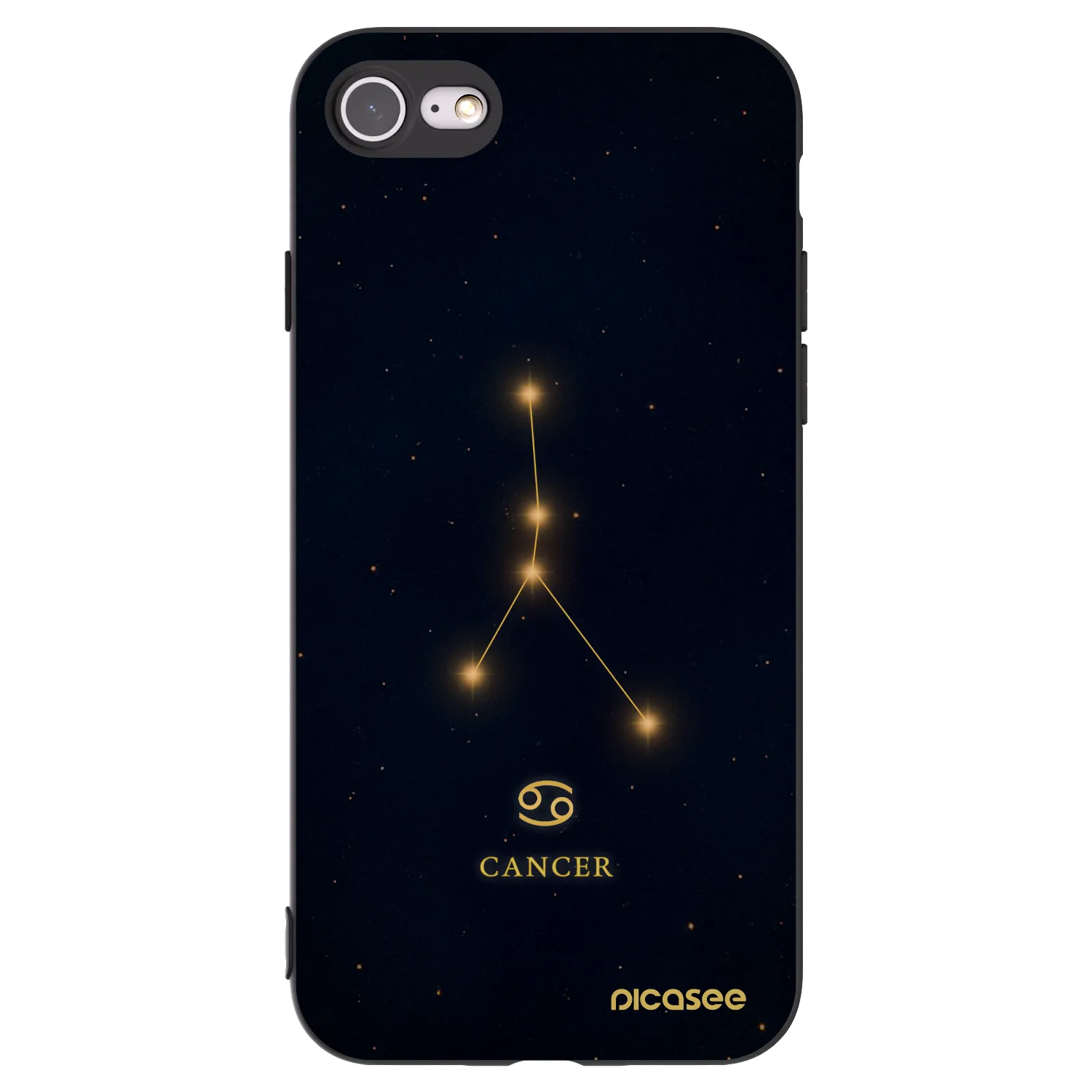 Picasee silikónový čierny obal pre Apple iPhone SE 2020 - CANCER