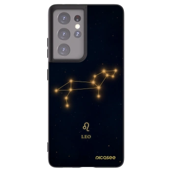 Picasee silikónový čierny obal pre Samsung Galaxy S21 Ultra 5G G998B - LEO
