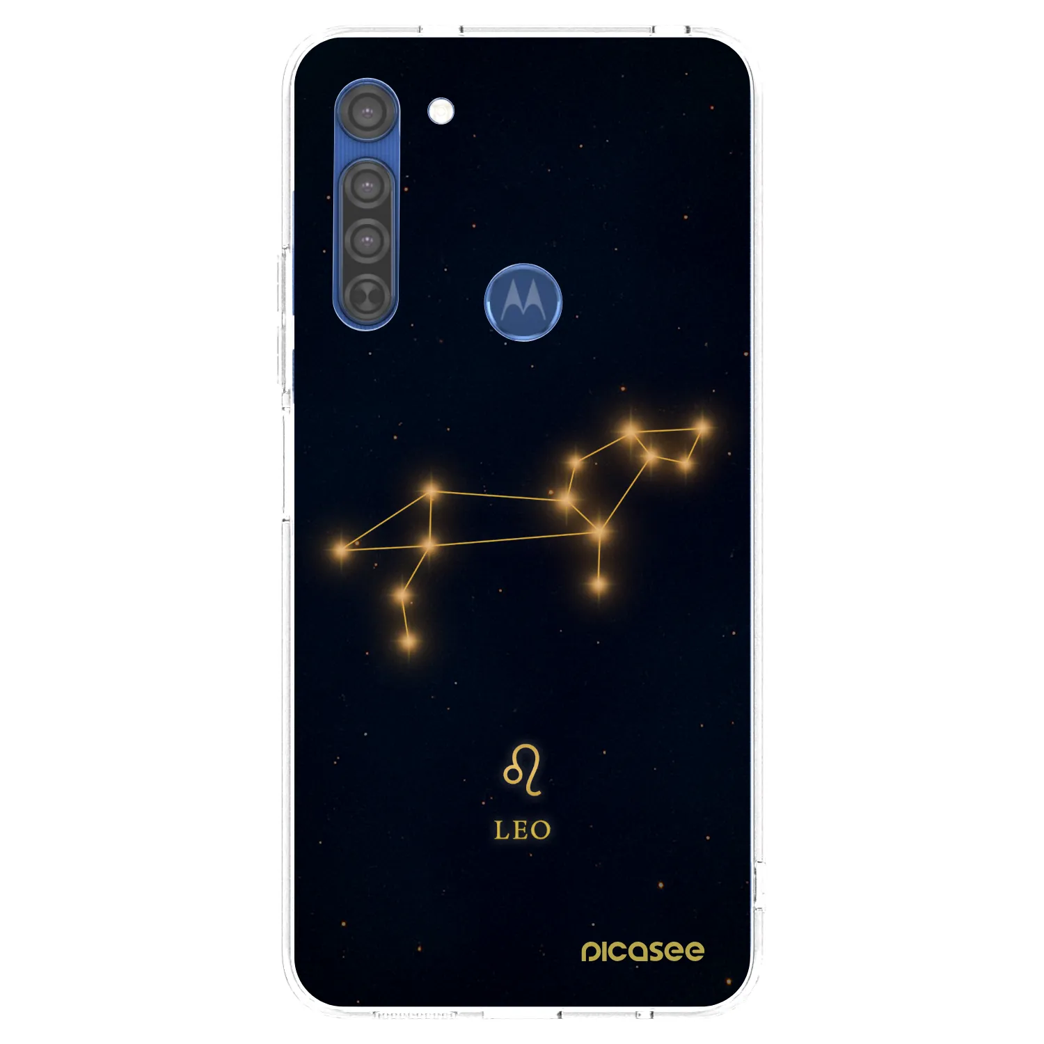 Picasee silikónový prehľadný obal pre Motorola Moto G8 - LEO