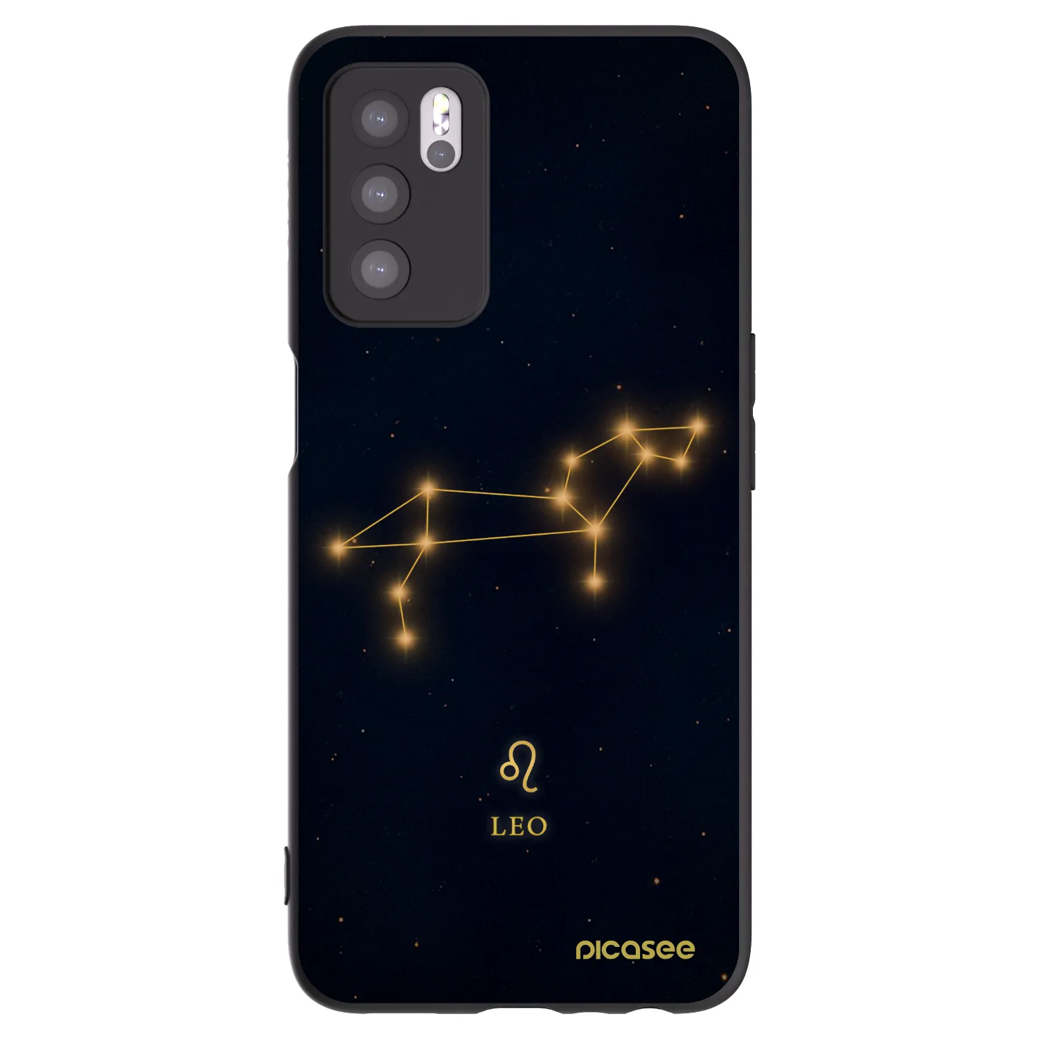Picasee silikónový čierny obal pre OPPO A16s - LEO