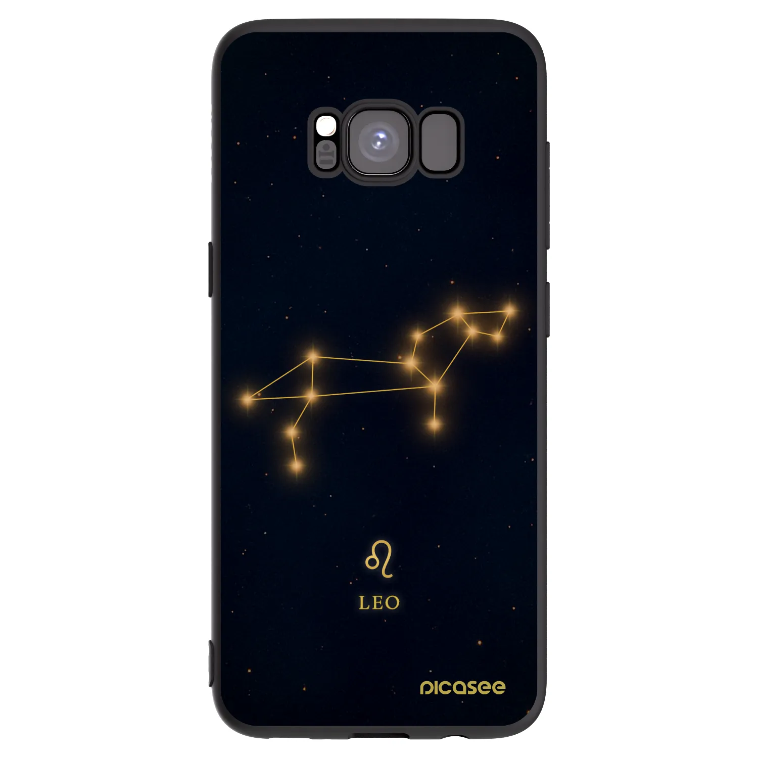 Picasee silikónový čierny obal pre Samsung Galaxy S8 G950F - LEO