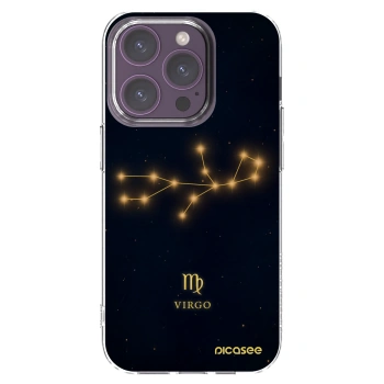 Picasee silikónový prehľadný obal pre Apple iPhone 14 Pro - VIRGO