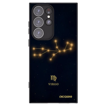 Picasee silikónový čierny obal pre Samsung Galaxy S23 Ultra 5G - VIRGO