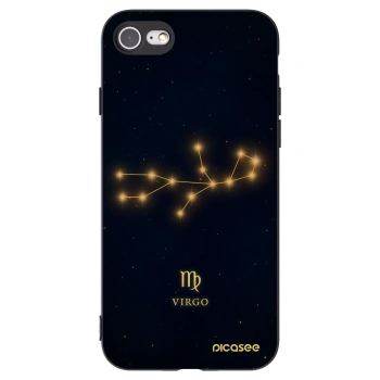 Picasee silikónový čierny obal pre Apple iPhone 7 - VIRGO