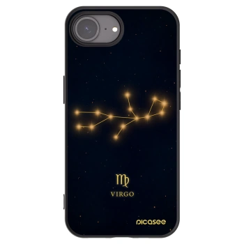 Picasee silikónový čierny obal pre Apple iPhone 16e - VIRGO
