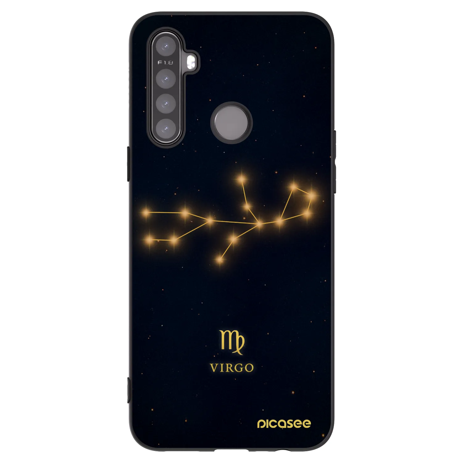 Picasee silikónový čierny obal pre Realme 5 - VIRGO