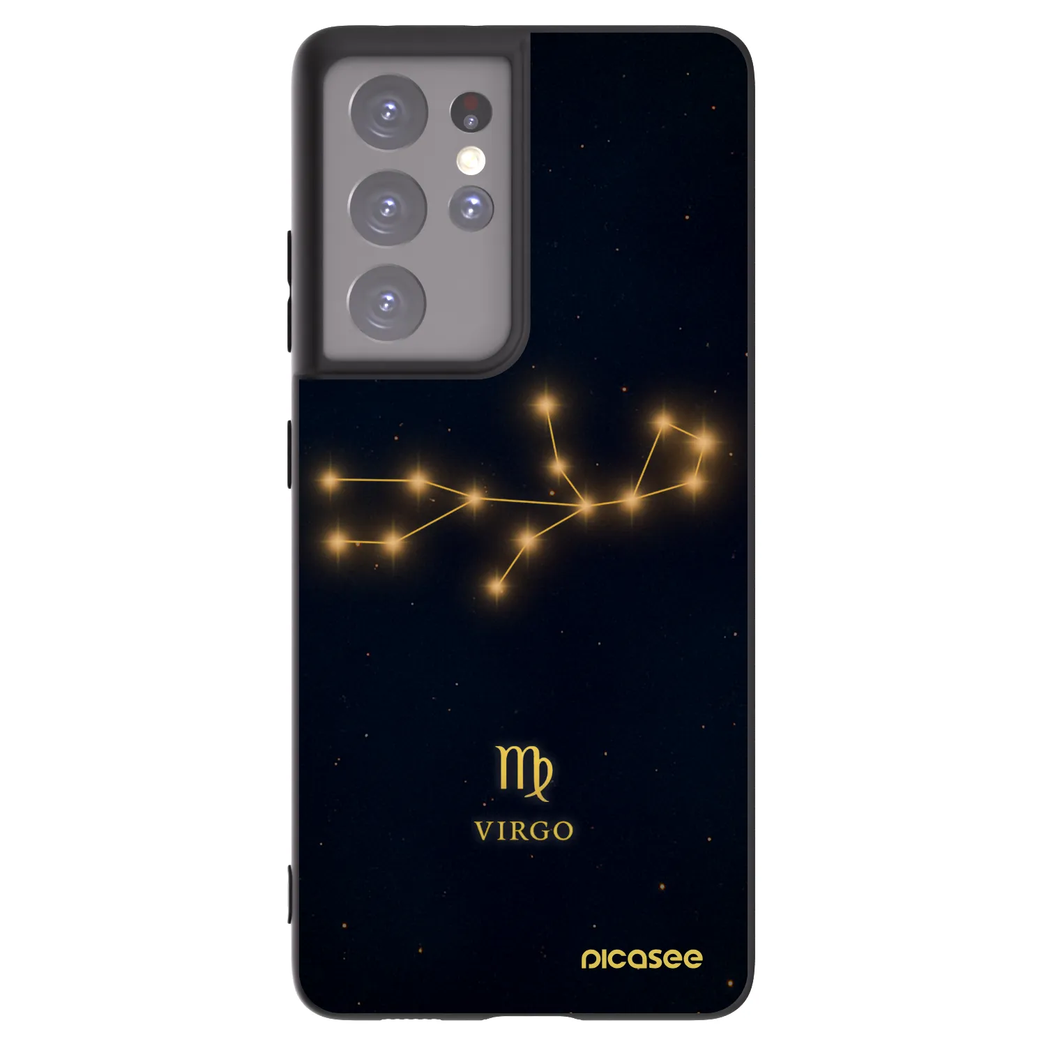 Picasee silikónový čierny obal pre Samsung Galaxy S21 Ultra 5G G998B - VIRGO