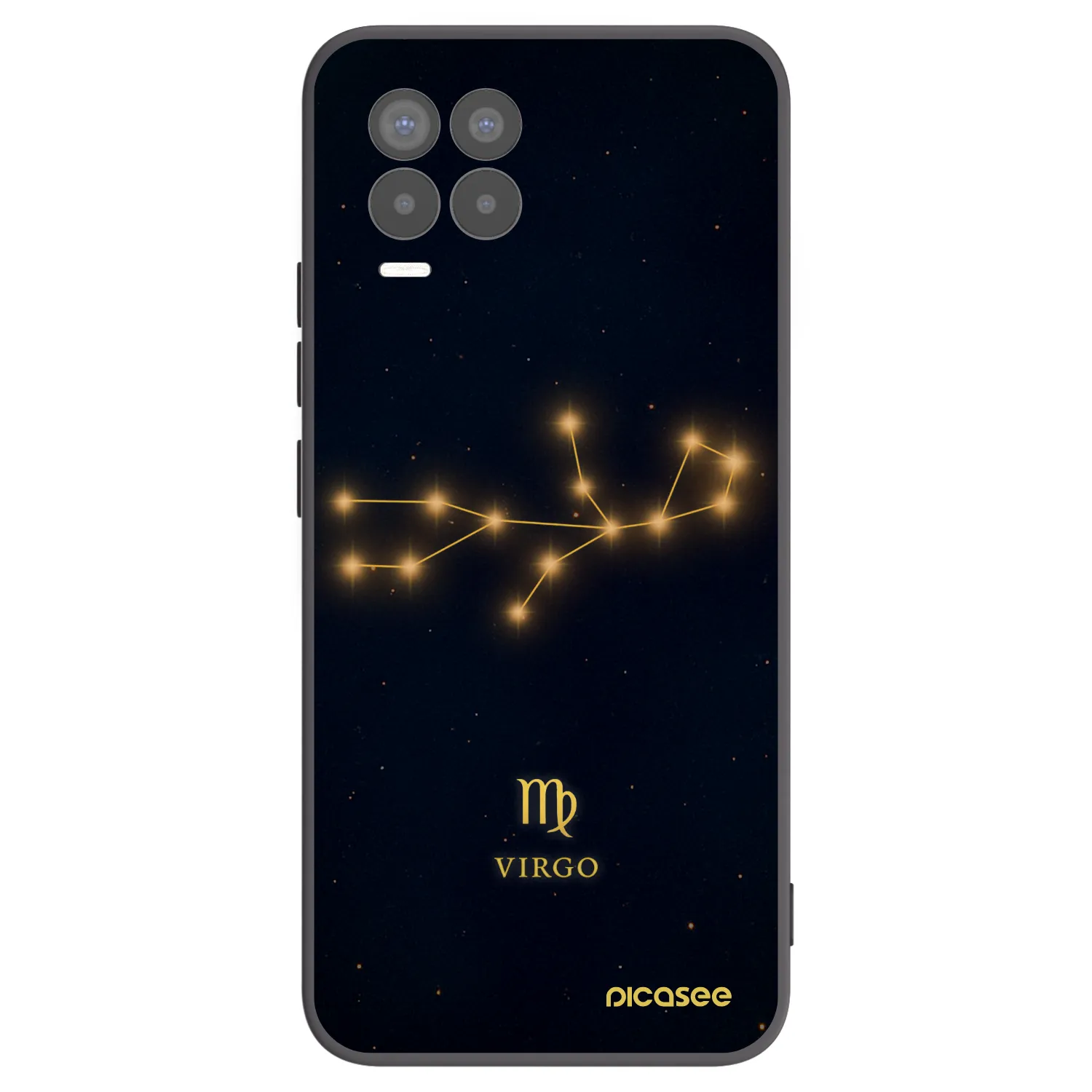 Picasee silikónový čierny obal pre Realme 8 Pro - VIRGO