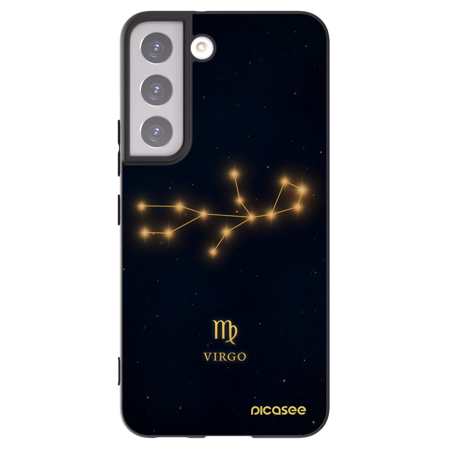 Picasee silikónový čierny obal pre Samsung Galaxy S22 5G - VIRGO