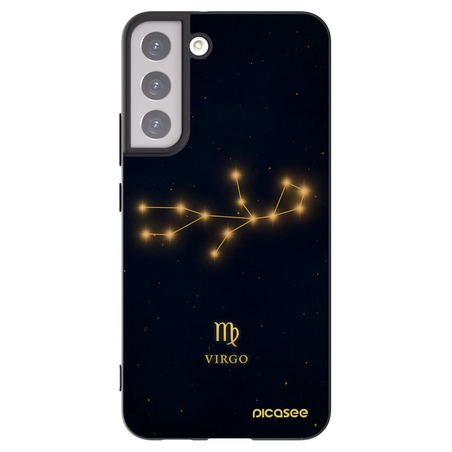 Picasee silikónový čierny obal pre Samsung Galaxy S22+ 5G - VIRGO
