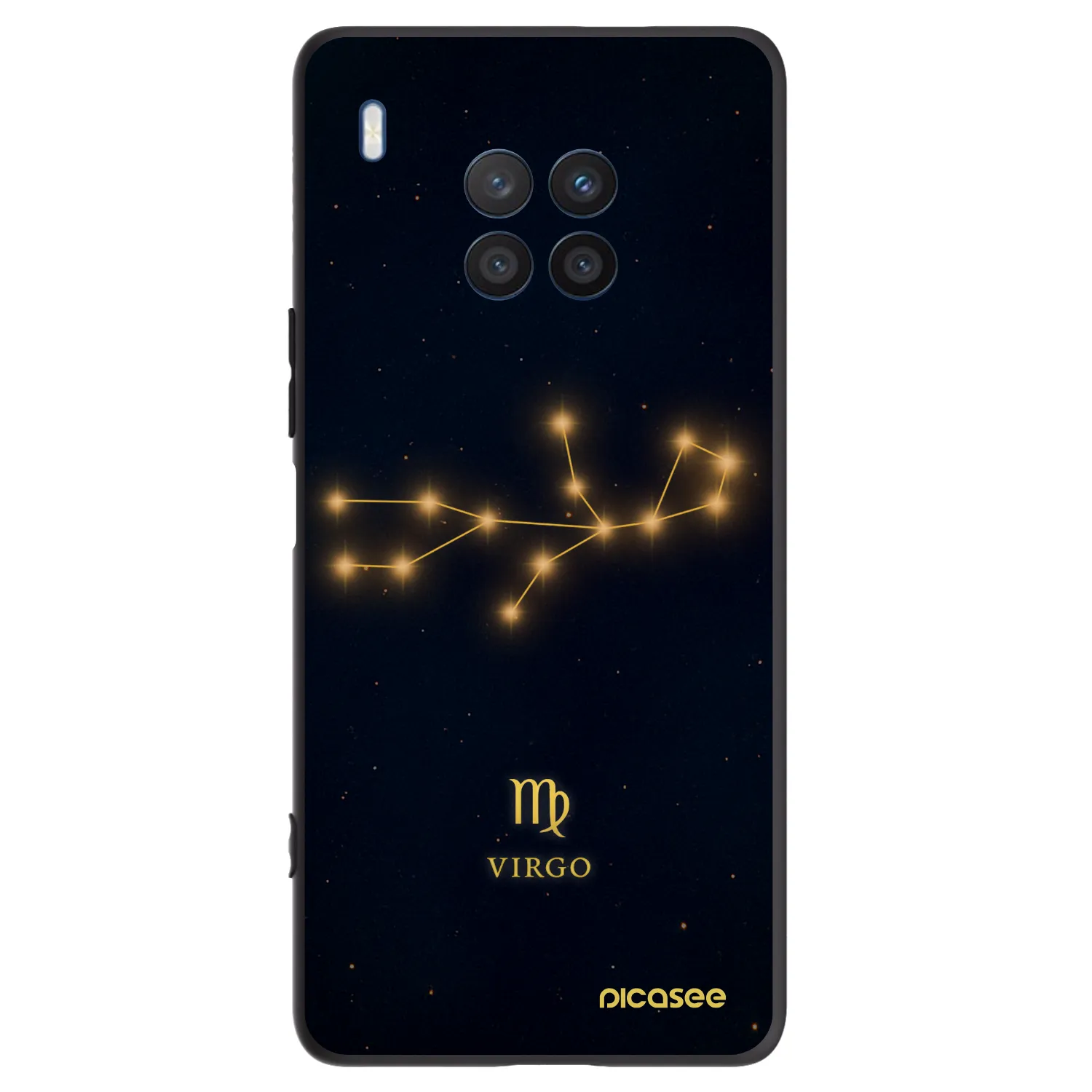 Picasee silikónový čierny obal pre Honor 50 Lite - VIRGO