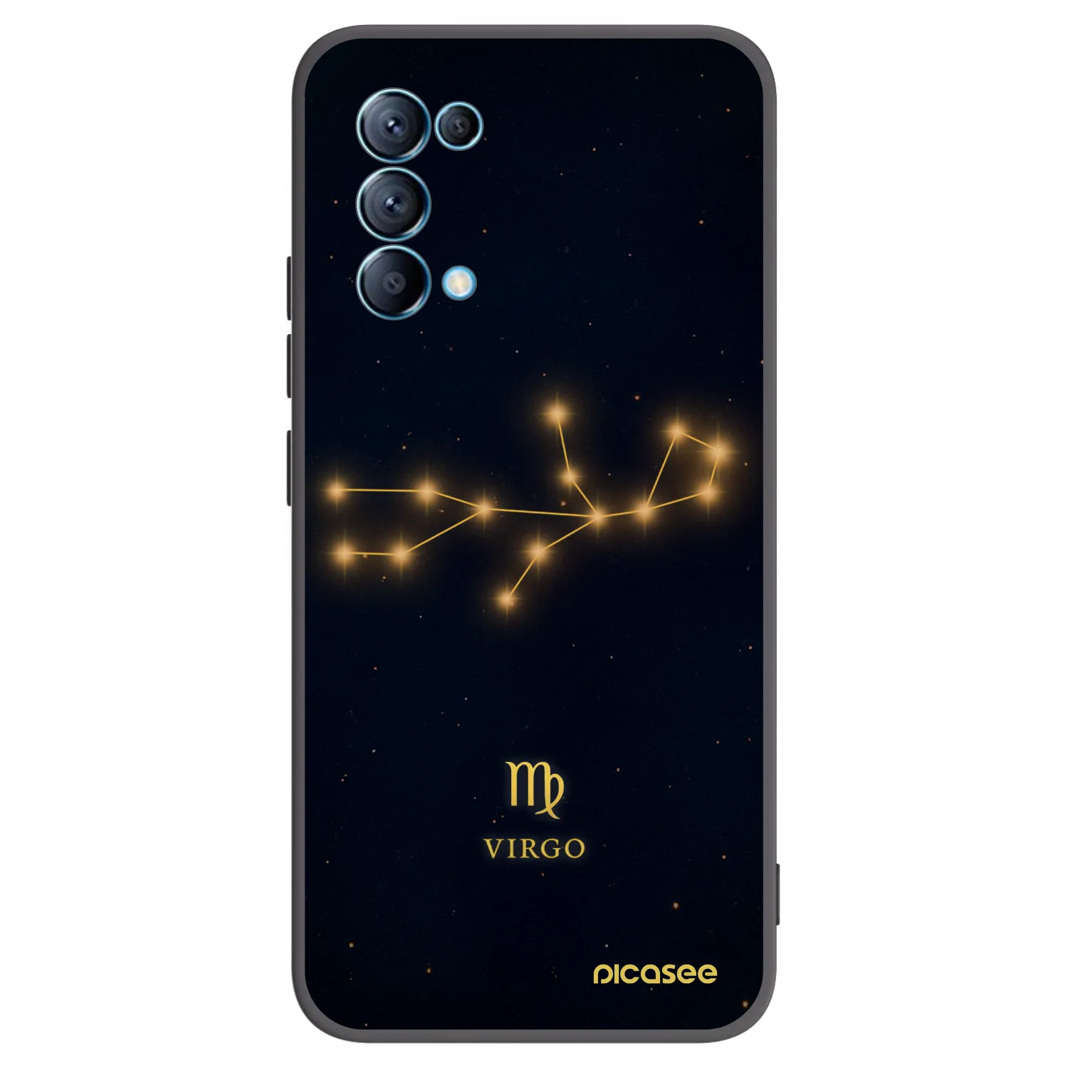 Picasee silikónový čierny obal pre OPPO A16s - VIRGO