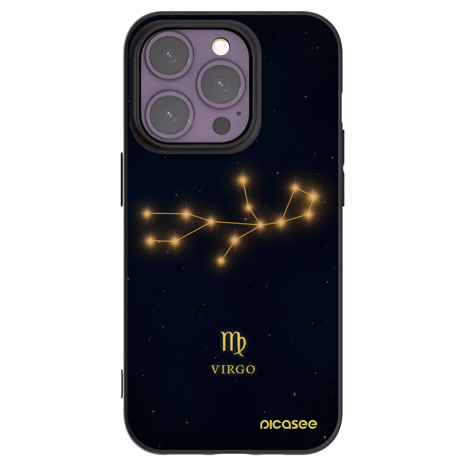 Picasee silikónový čierny obal pre Apple iPhone 14 Pro - VIRGO