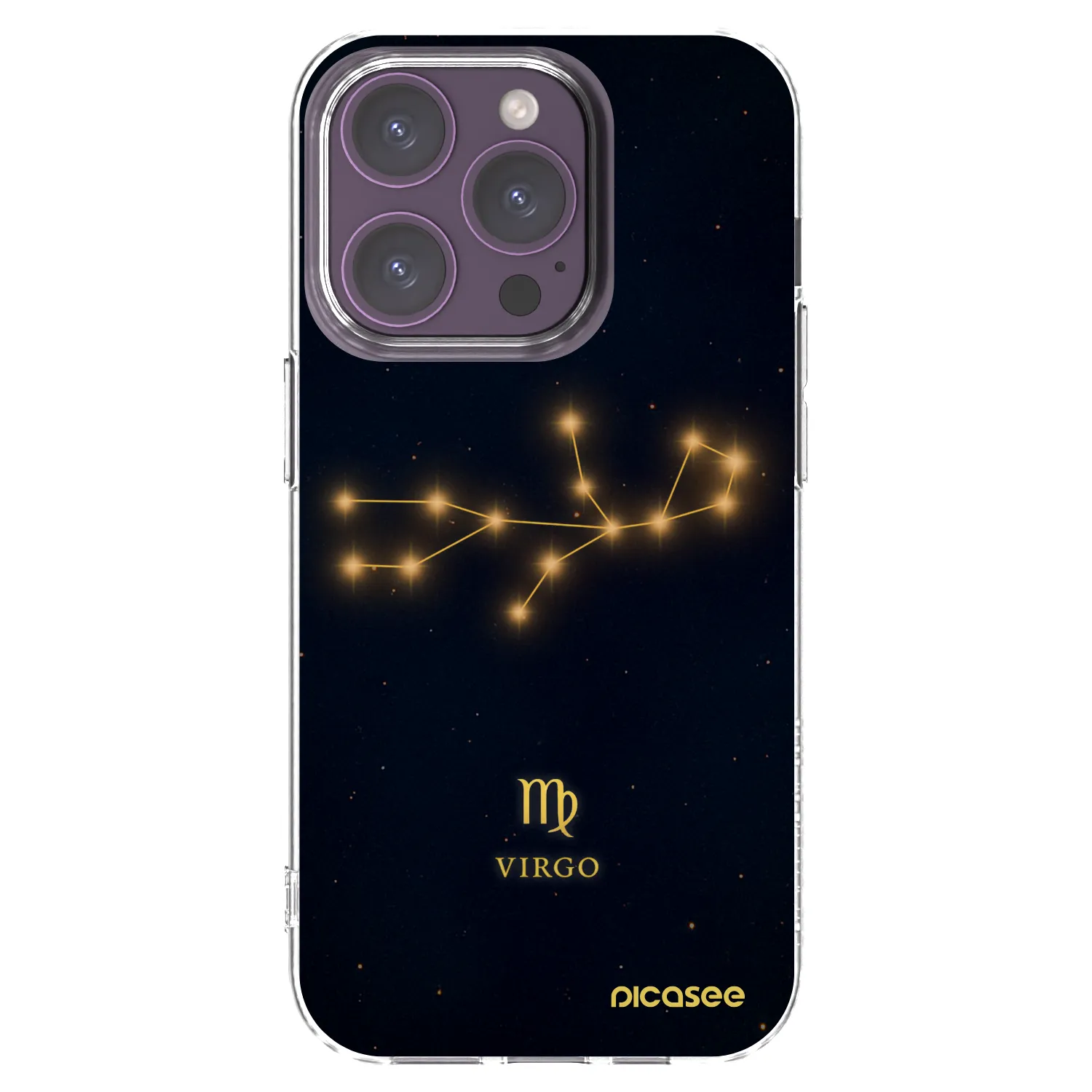 Picasee silikónový prehľadný obal pre Apple iPhone 14 Pro - VIRGO