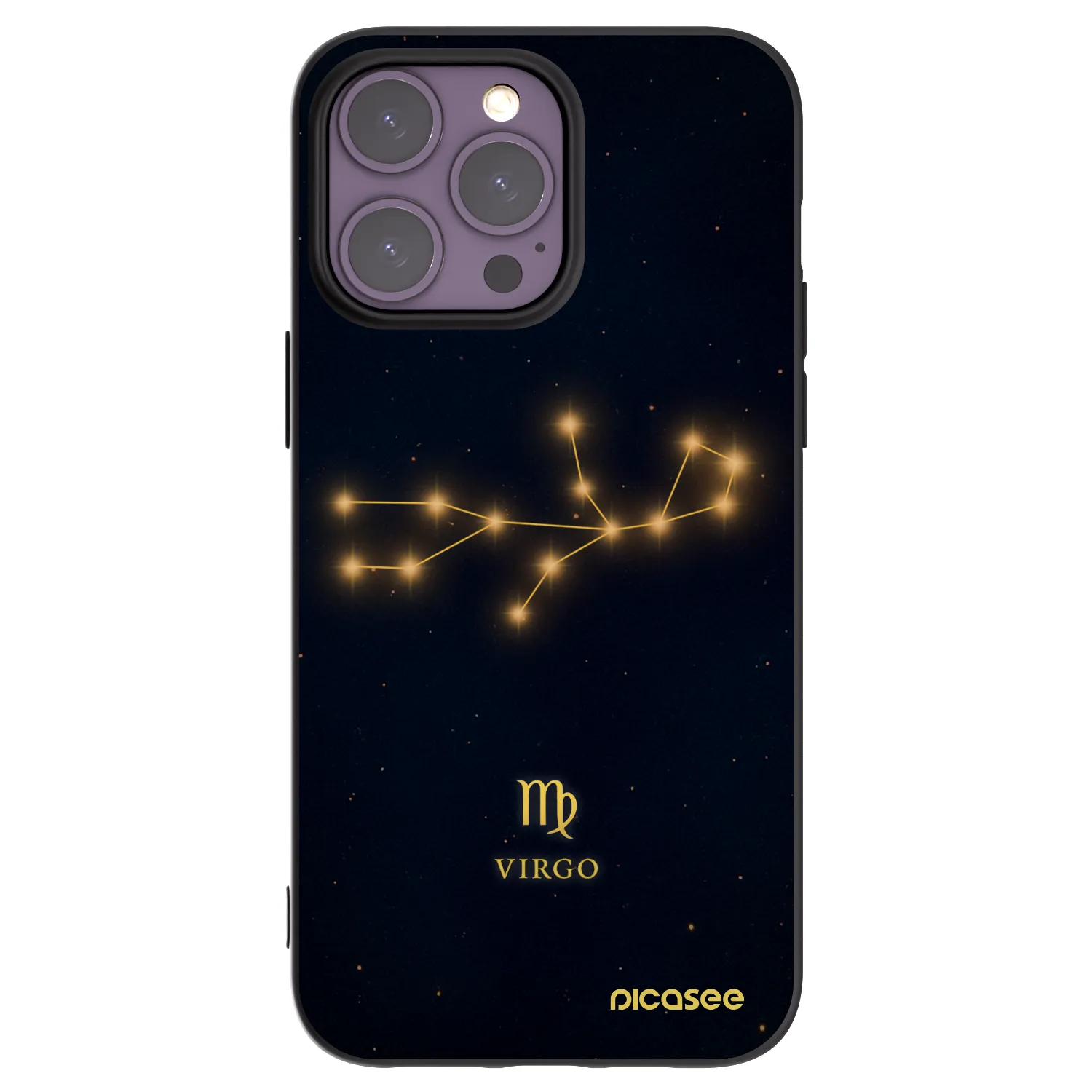 Picasee silikónový čierny obal pre Apple iPhone 14 Pro Max - VIRGO