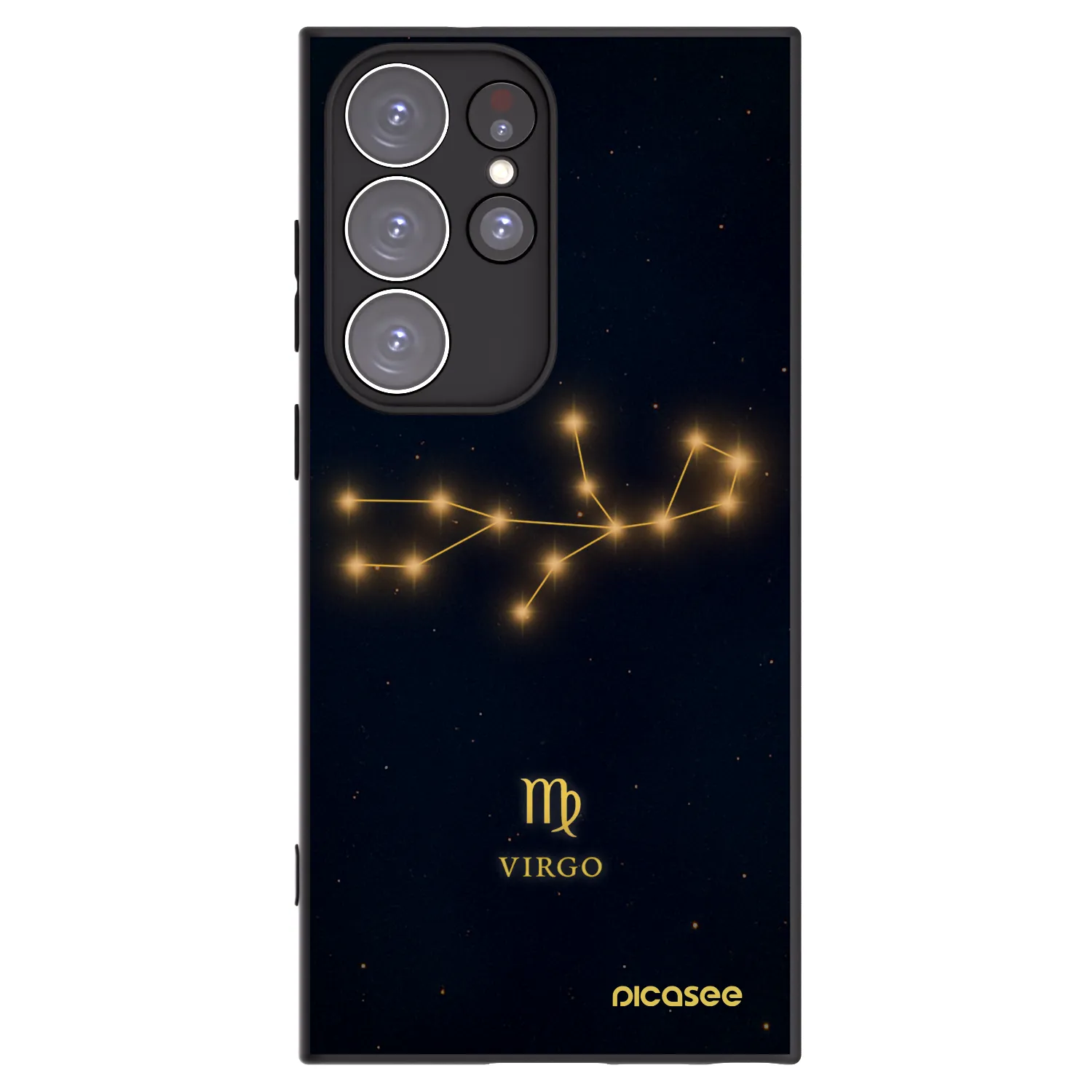Picasee silikónový čierny obal pre Samsung Galaxy S23 Ultra 5G - VIRGO