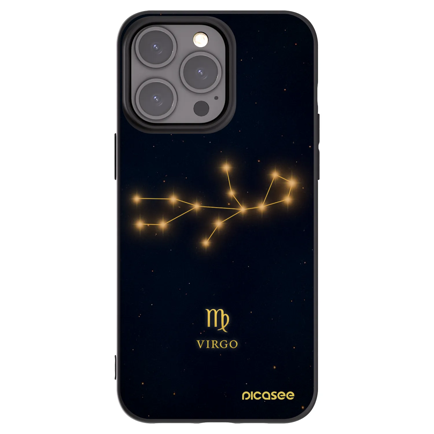 Picasee silikónový čierny obal pre Apple iPhone 15 Pro Max - VIRGO