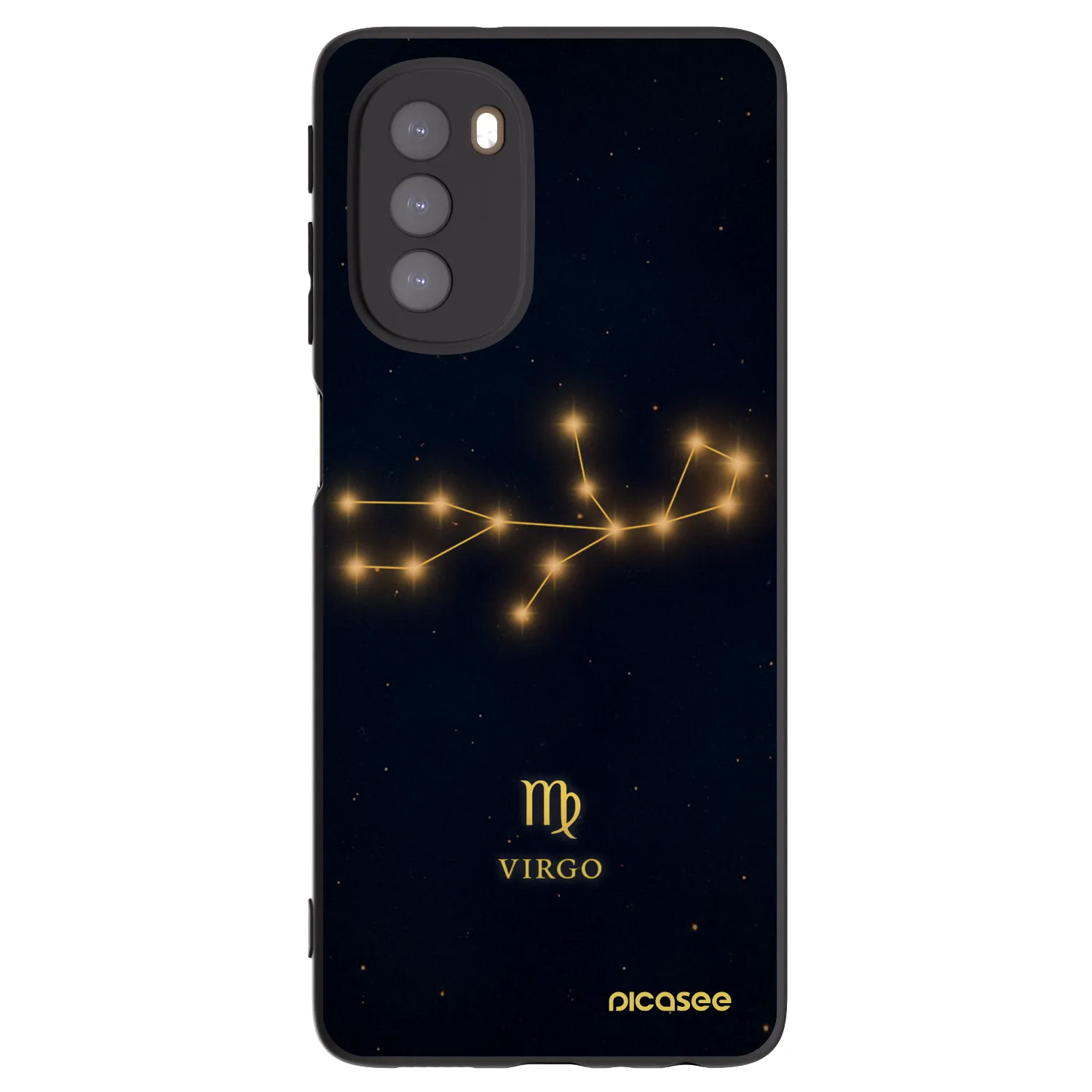 Picasee silikónový čierny obal pre Motorola Moto G51 - VIRGO