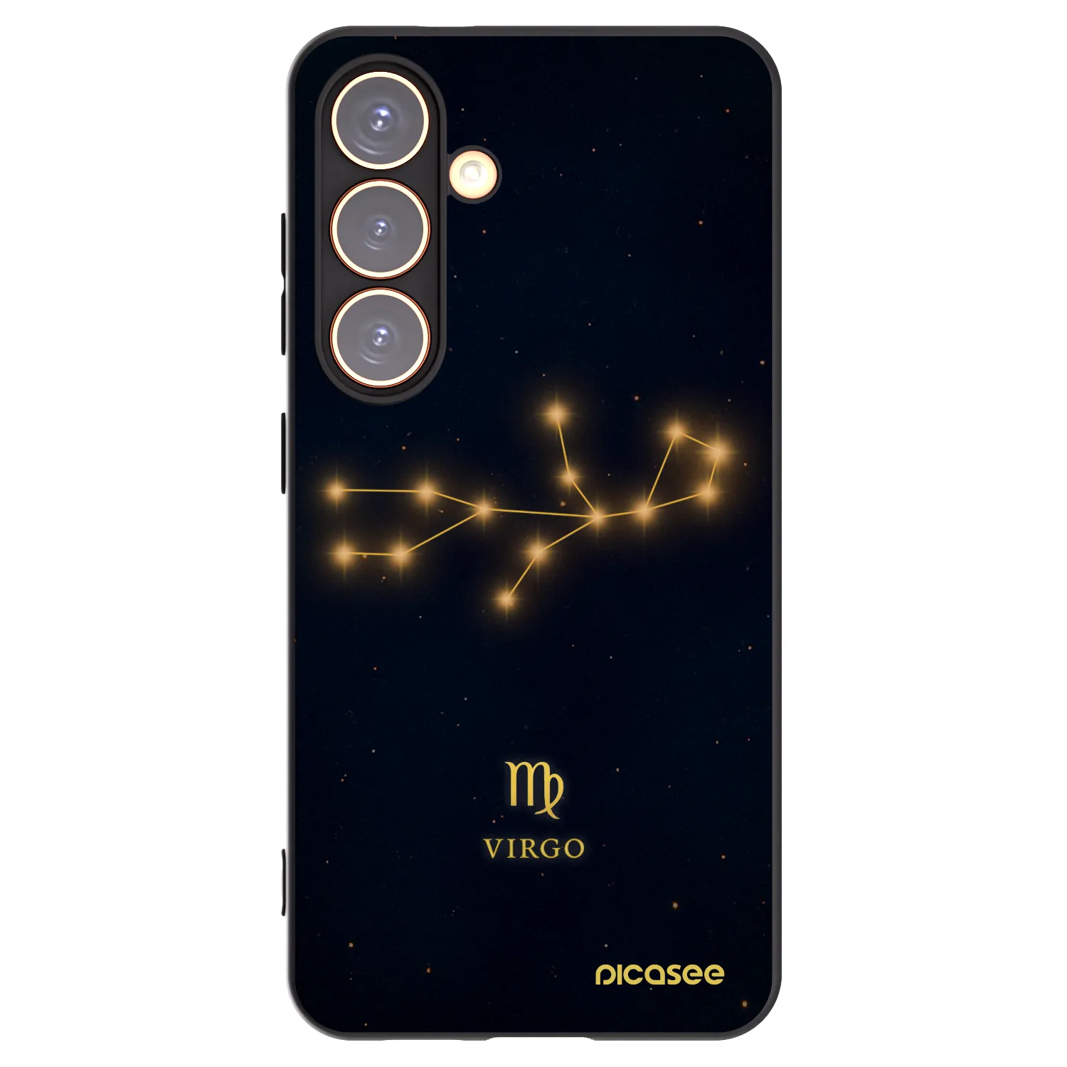 Picasee silikónový čierny obal pre Samsung Galaxy S24 S921B 5G - VIRGO