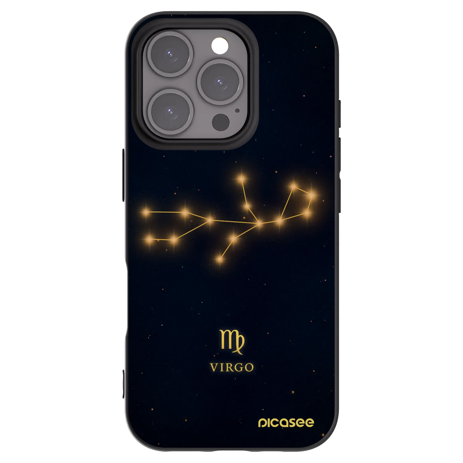 Picasee silikónový čierny obal pre Apple iPhone 16 Pro - VIRGO