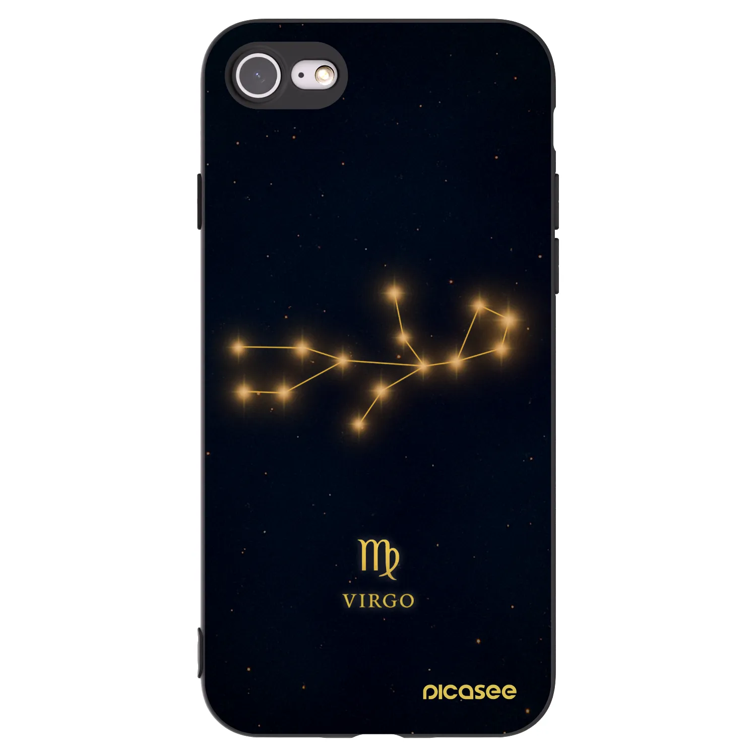 Picasee silikónový čierny obal pre Apple iPhone 8 - VIRGO