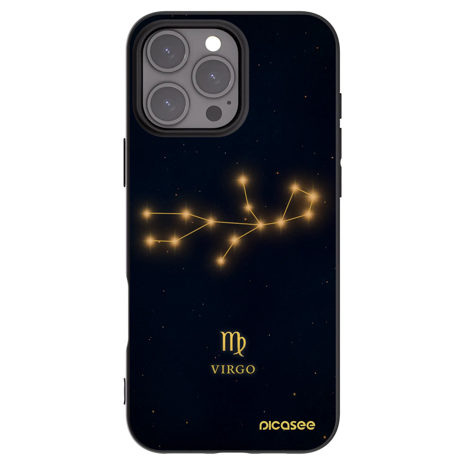 Picasee silikónový čierny obal pre Apple iPhone 16 Pro Max - VIRGO
