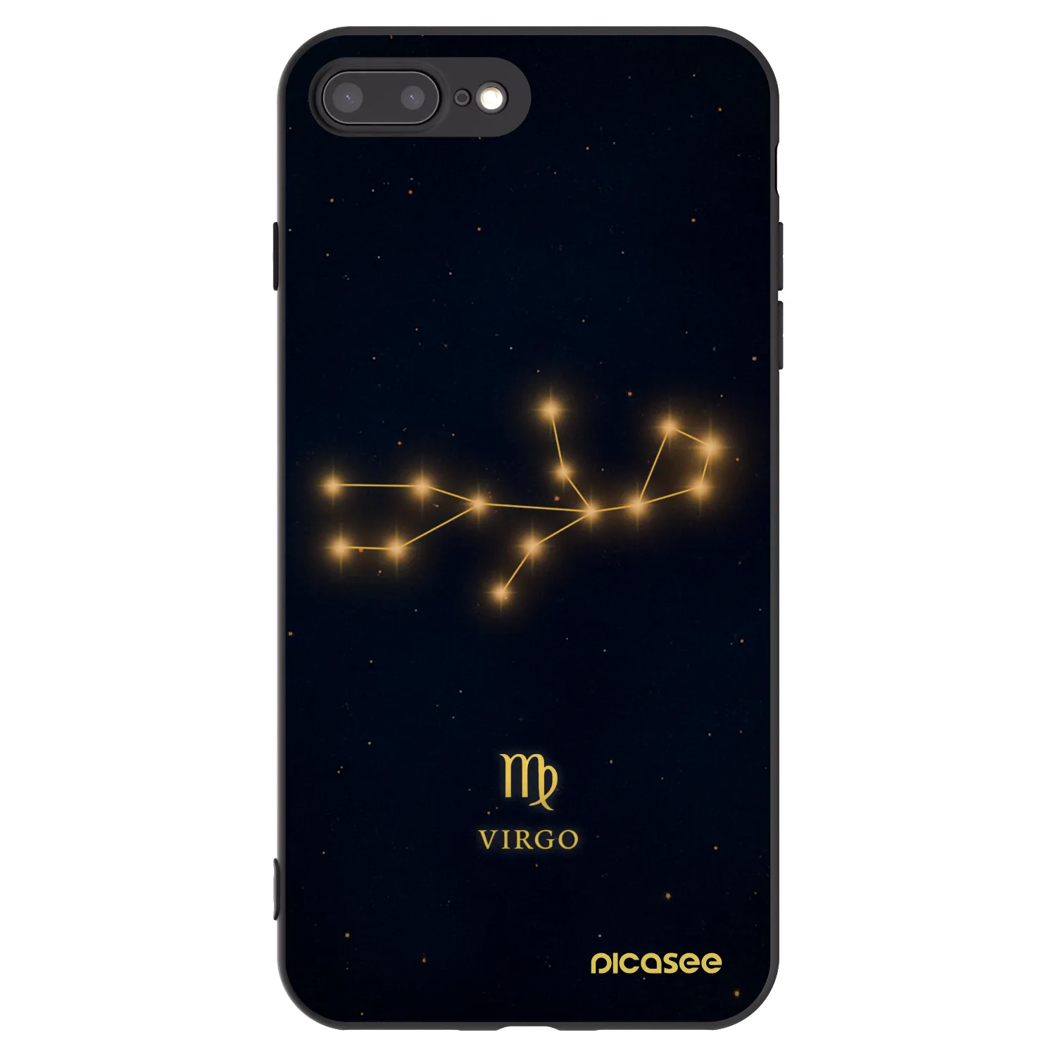 Picasee silikónový čierny obal pre Apple iPhone 7 Plus - VIRGO