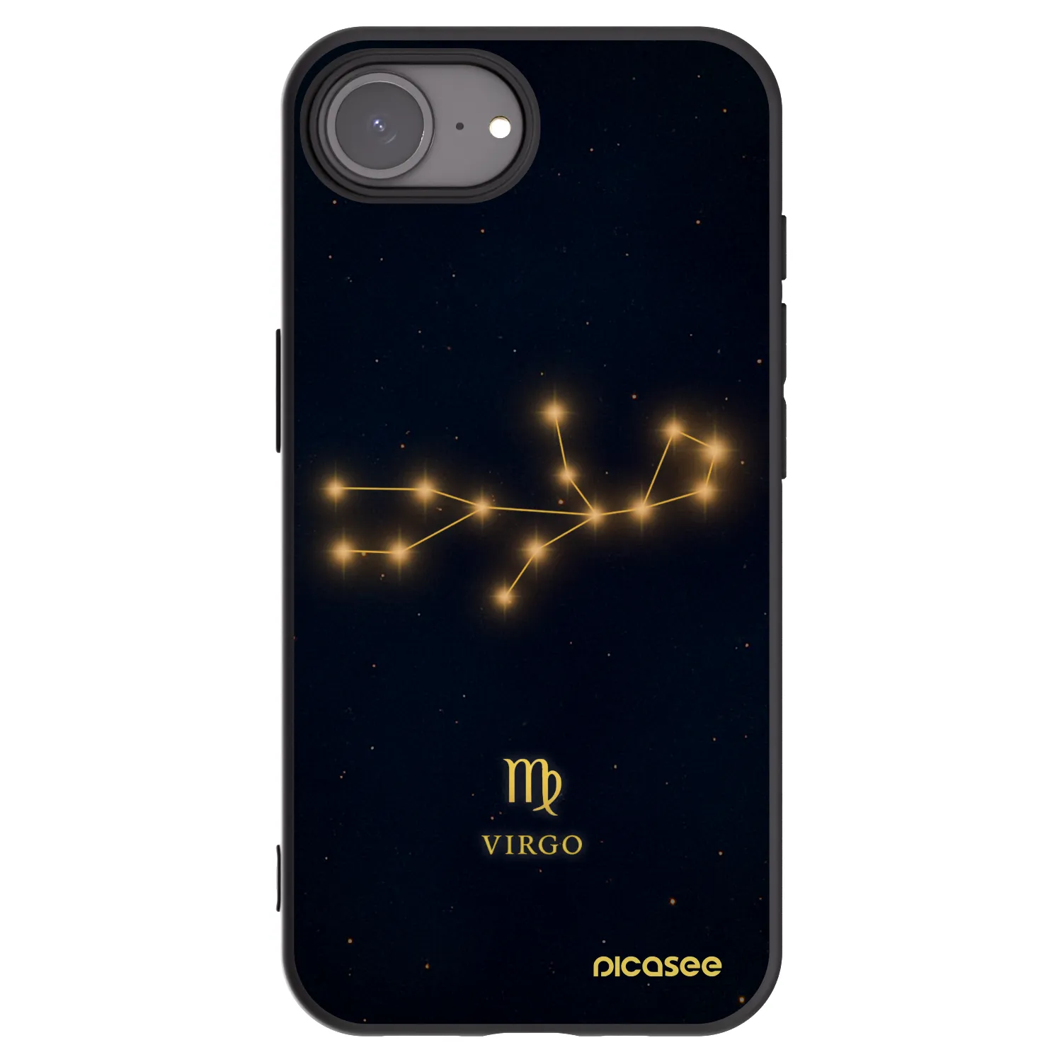 Picasee silikónový čierny obal pre Apple iPhone 16e - VIRGO