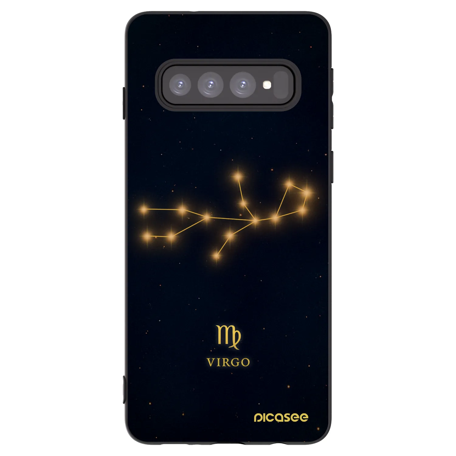Picasee silikónový čierny obal pre Samsung Galaxy S10 G973 - VIRGO