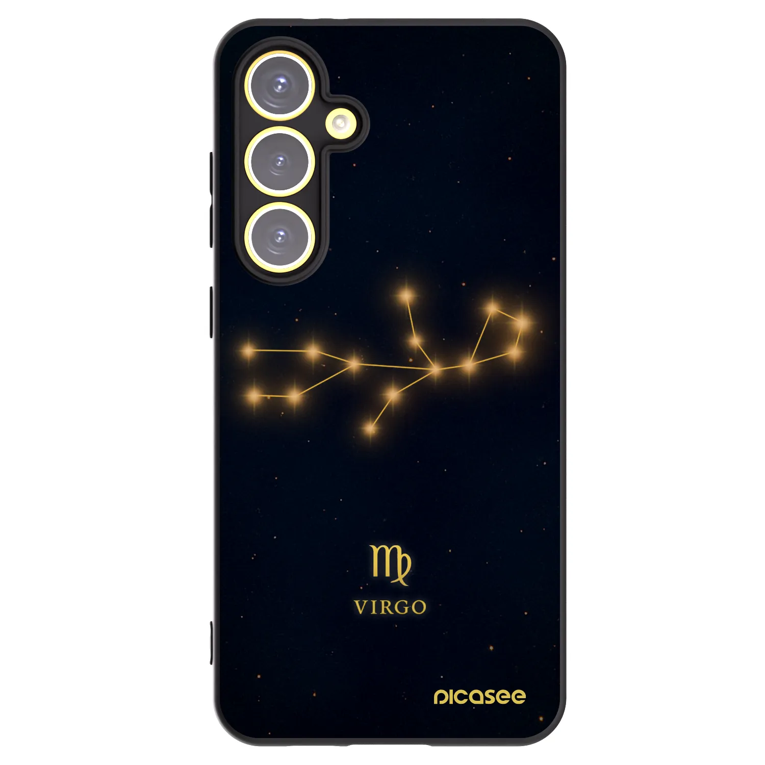 Picasee silikónový čierny obal pre Samsung Galaxy S24 FE S721B - VIRGO
