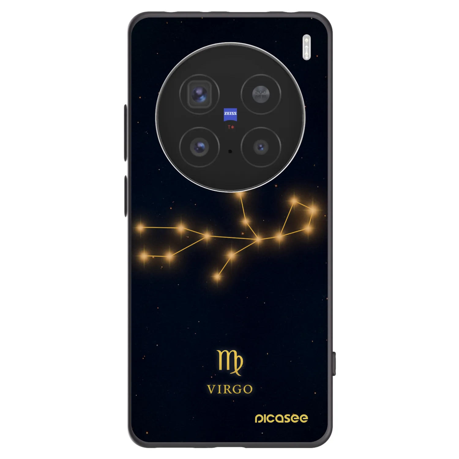 Picasee silikónový čierny obal pre Vivo X200 Pro - VIRGO