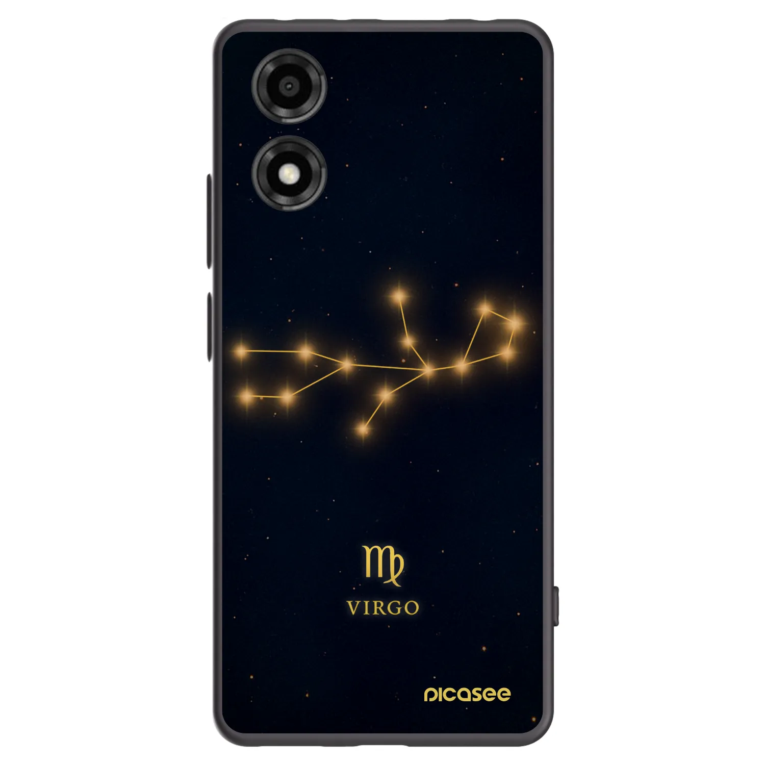 Picasee silikónový čierny obal pre Motorola Moto E14 - VIRGO