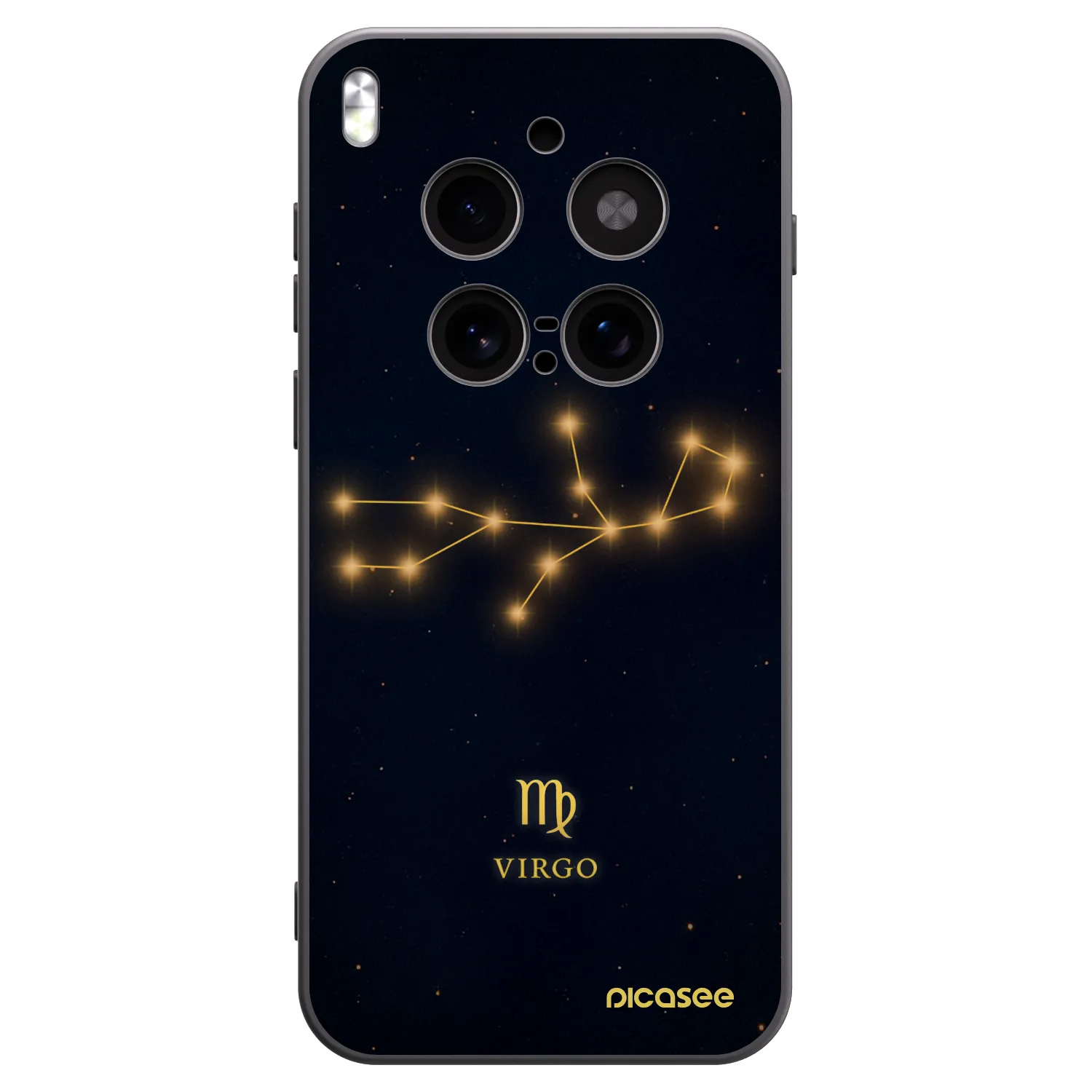 Picasee silikónový čierny obal pre Vivo X300 Pro - VIRGO