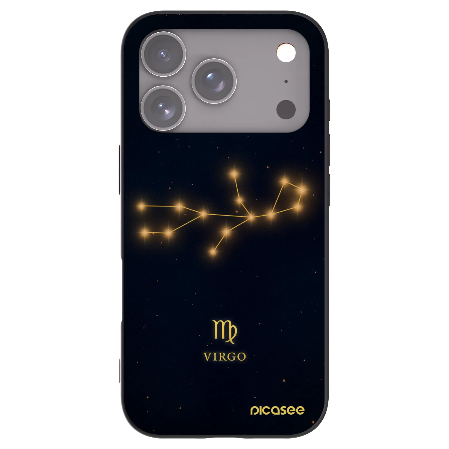 Picasee silikónový čierny obal pre Apple iPhone 18 Pro - VIRGO